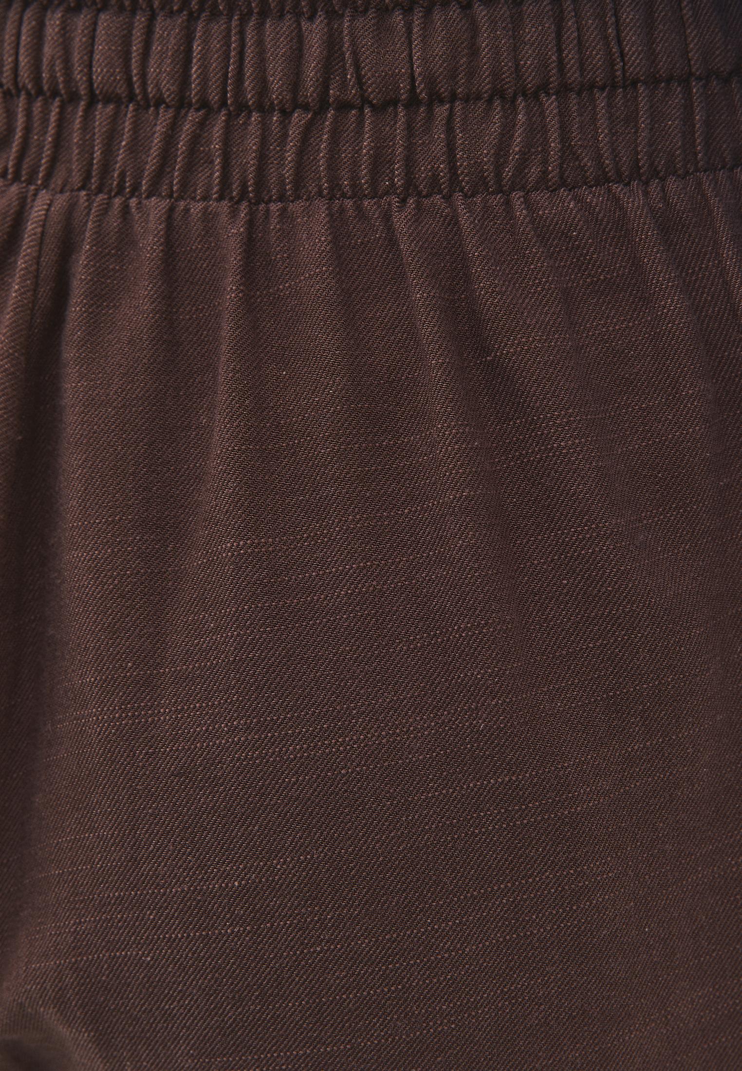 High Waist Wide Leg Elastic Waist Pants - CHOCOLATE BROWN
