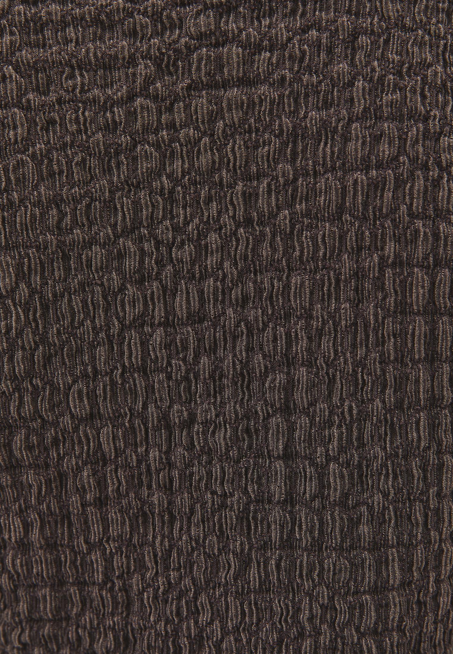 V Neck Blouse Without Sleeve Detail - CHOCOLATE BROWN