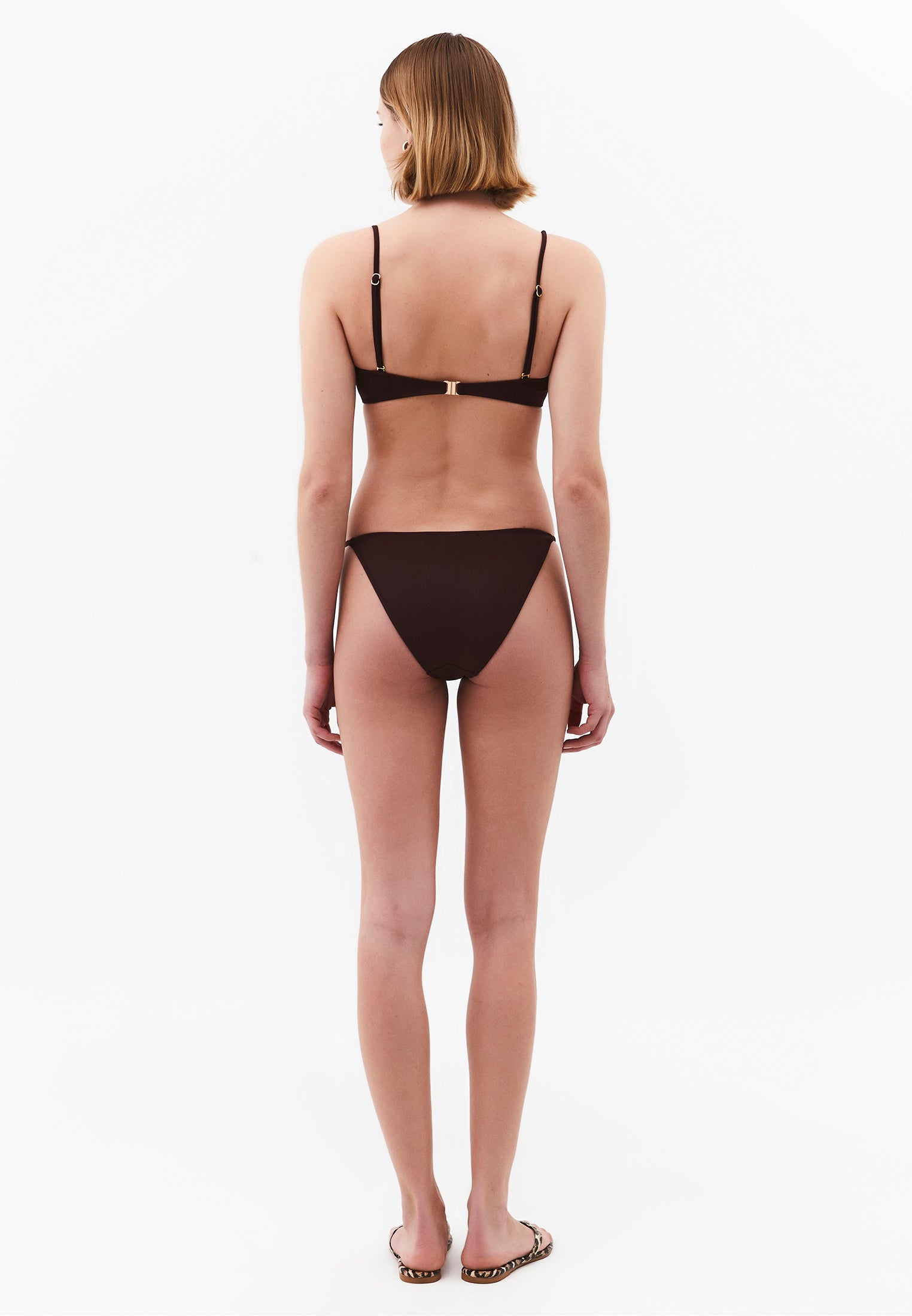 Bikini Bottom With Buckle Detail - CHOCOLATE PLUM