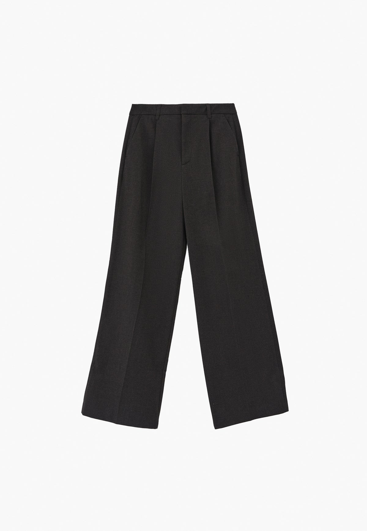 High Waist Wide Leg Pants - CHOCOLATE PLUM