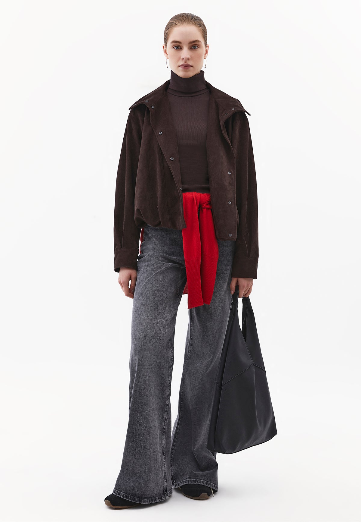 Turtleneck Bodycon Top - CHOCOLATE TORTE