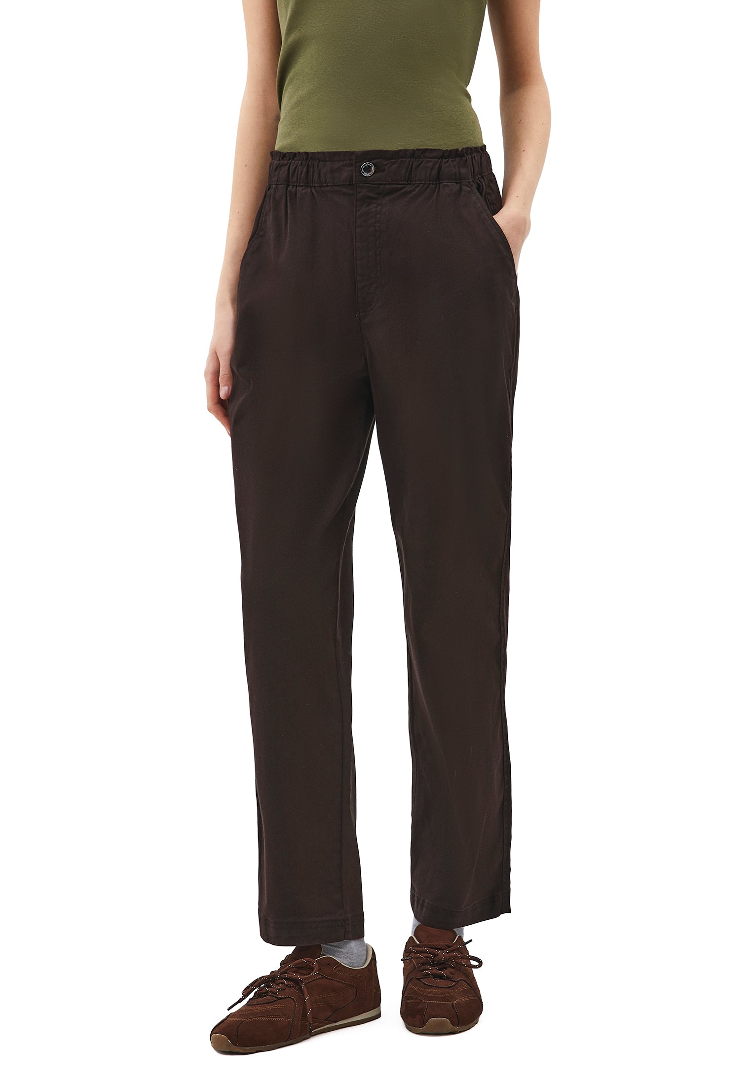 High Waist Carrot Pants - CHOCOLATE TORTE