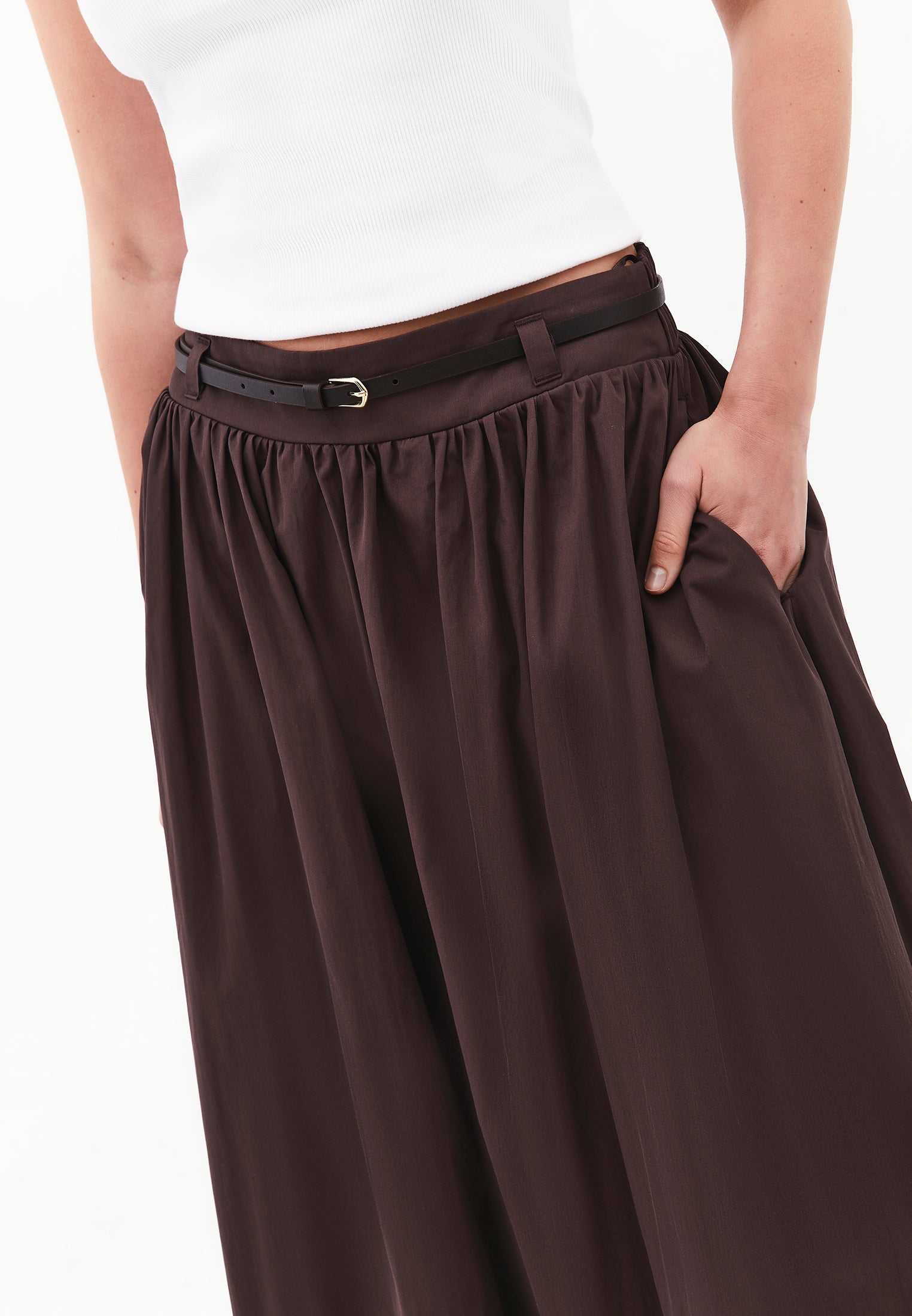 Long Flared Skirt - CHOCOLATE TORTE