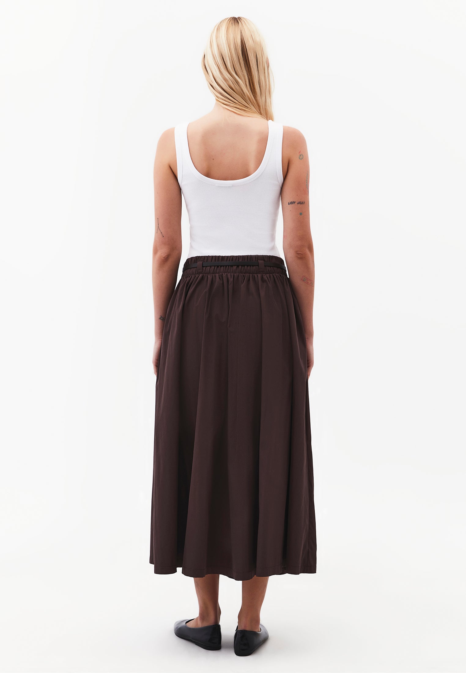 Long Flared Skirt - CHOCOLATE TORTE