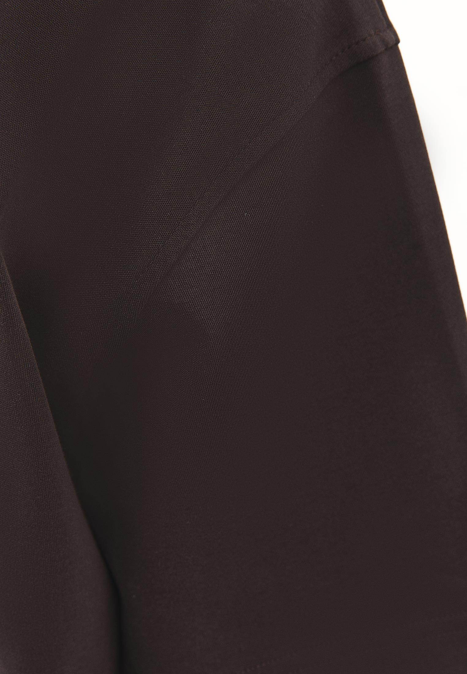 Oversize Crew Neck Short Sleeve T-Shirt - CHOCOLATE TORTE