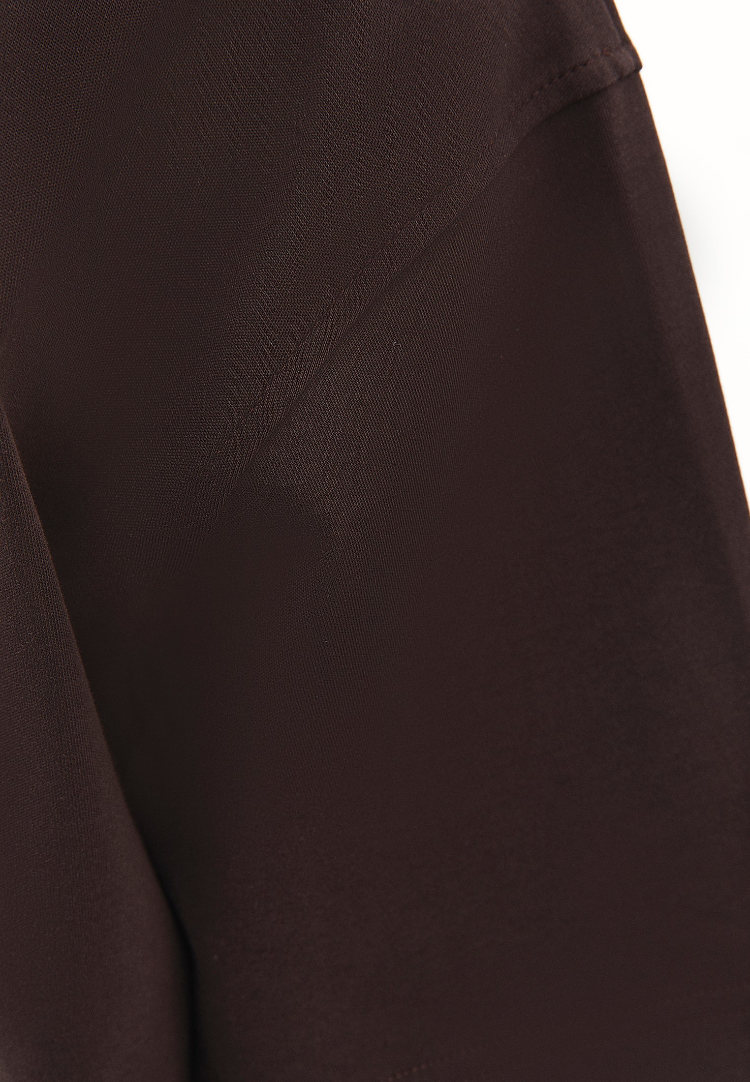 Oversize Crew Neck Short Sleeve T-Shirt - CHOCOLATE TORTE