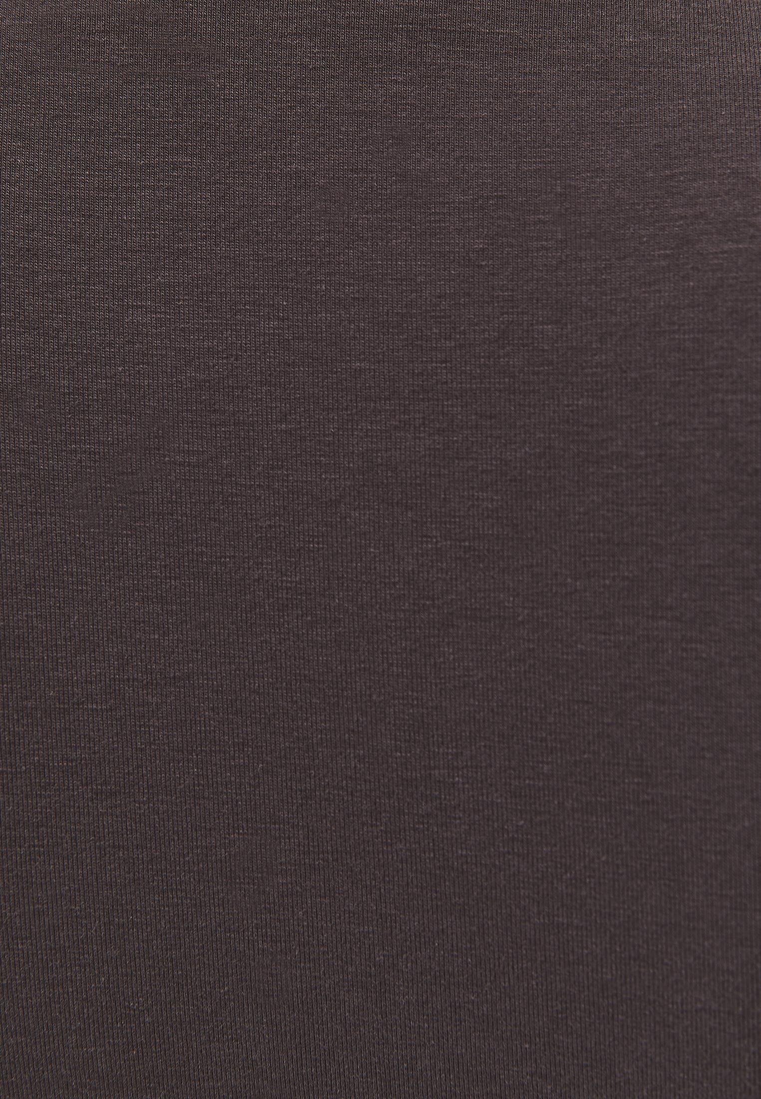 V Neck Long Sleeve Bodycon T-Shirt - CHOCOLATE TORTE