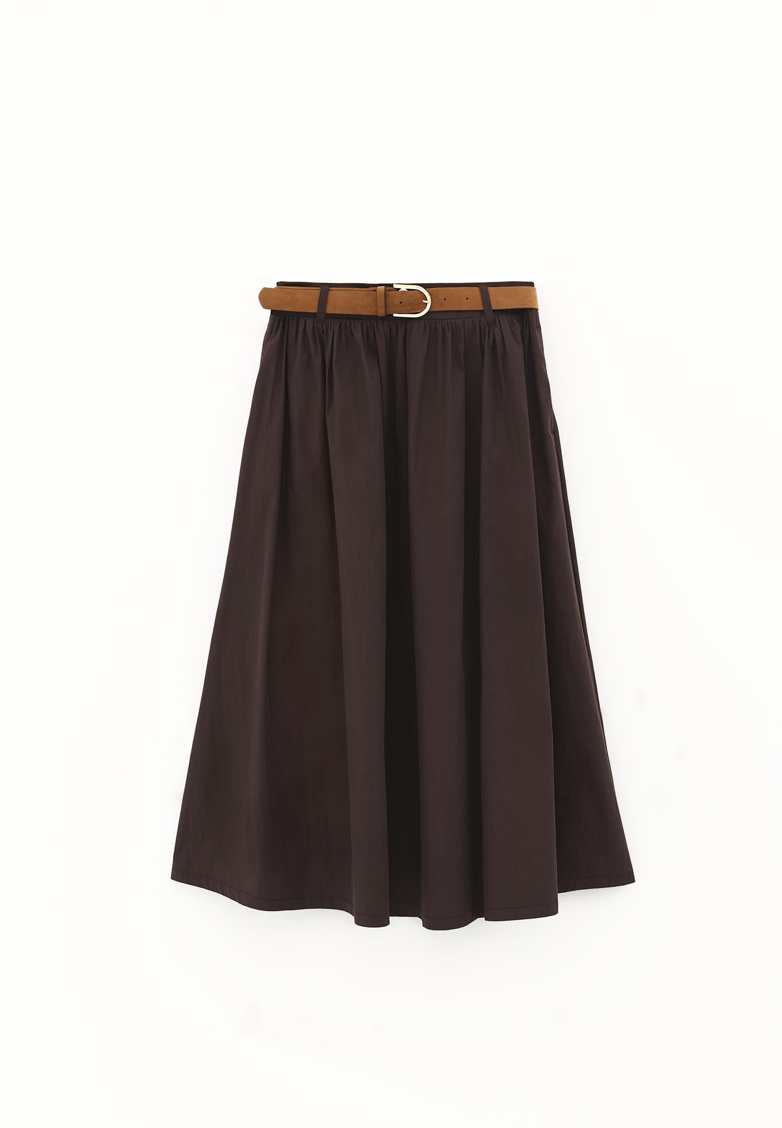 A-Line Long Skirt - CHOCOLATE TORTE