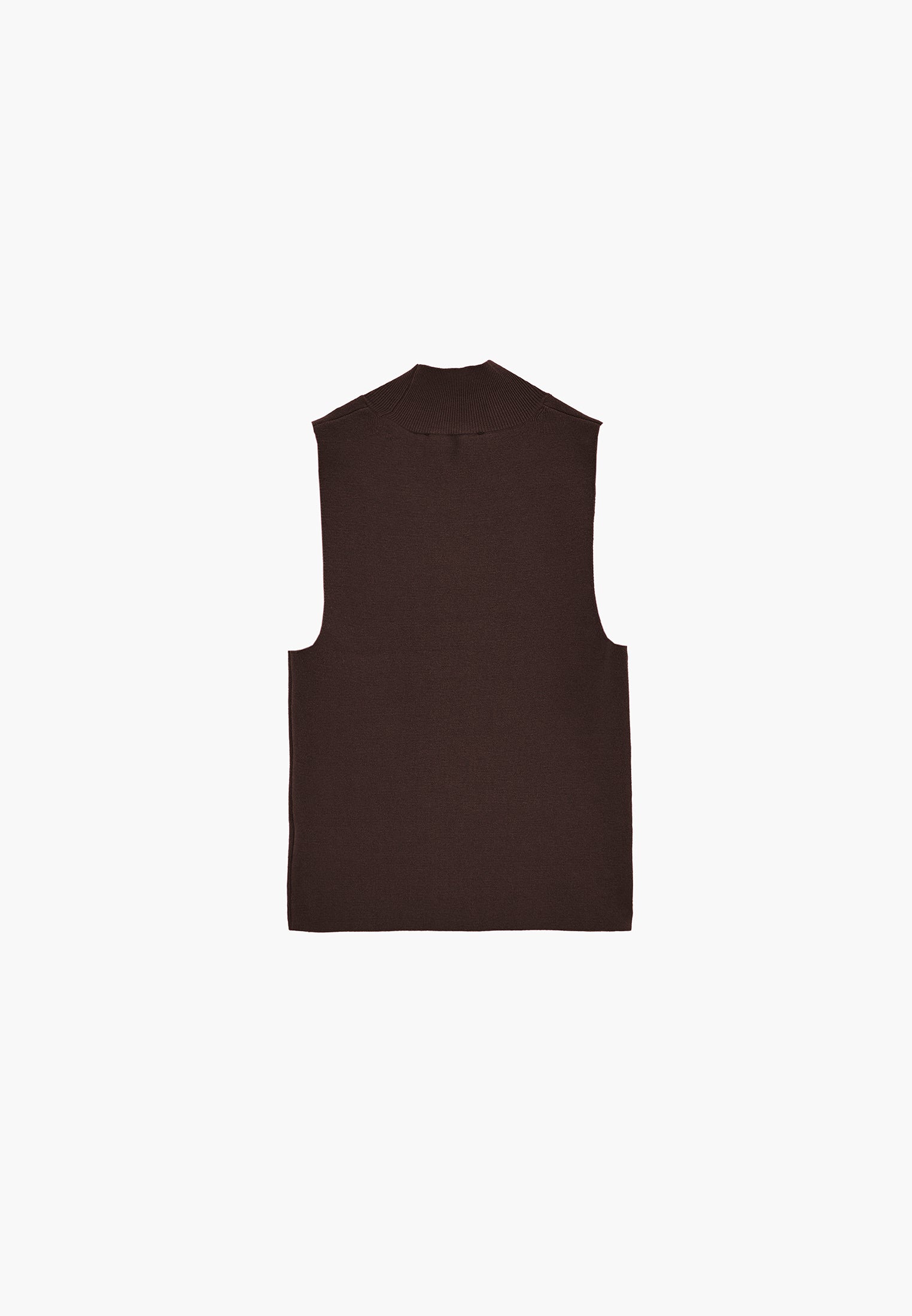 High Neck Slim Tank Top - CHOCOLATE TORTE