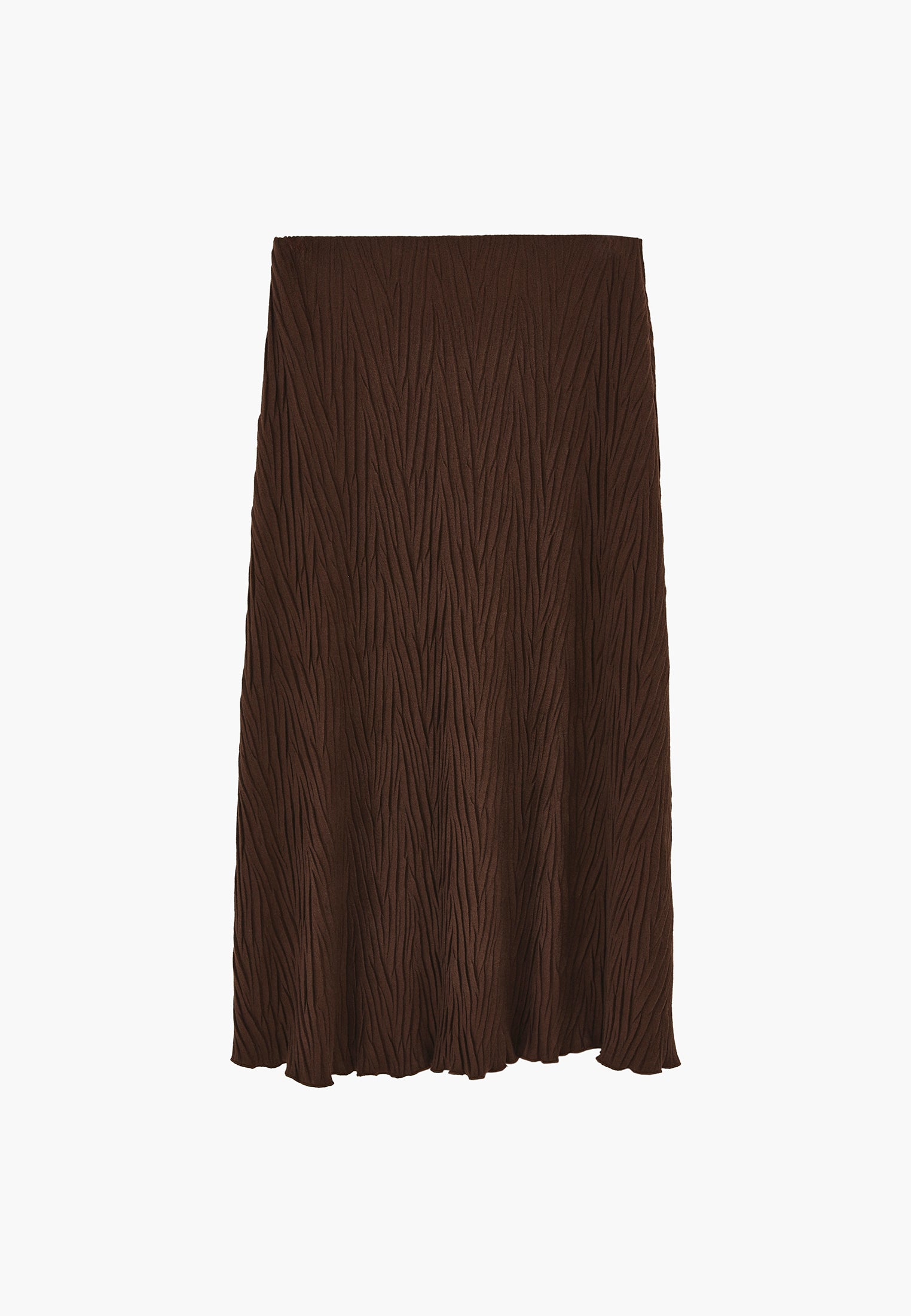 Long Skirt With Pleat Details - CHOCOLATE TORTE