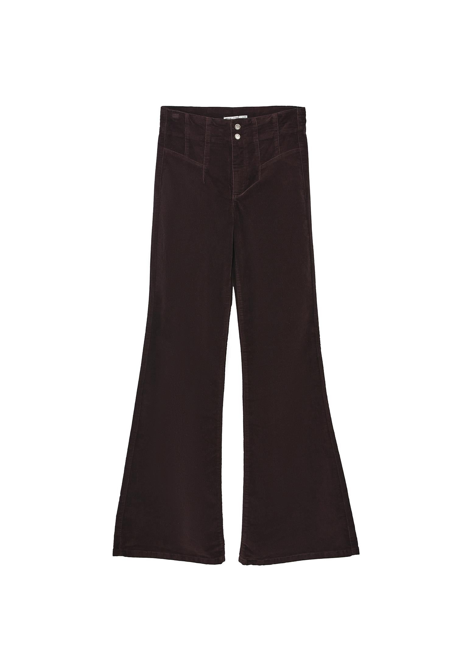Spanish Leg Corduroy Pants - CHOCOLATE TORTE