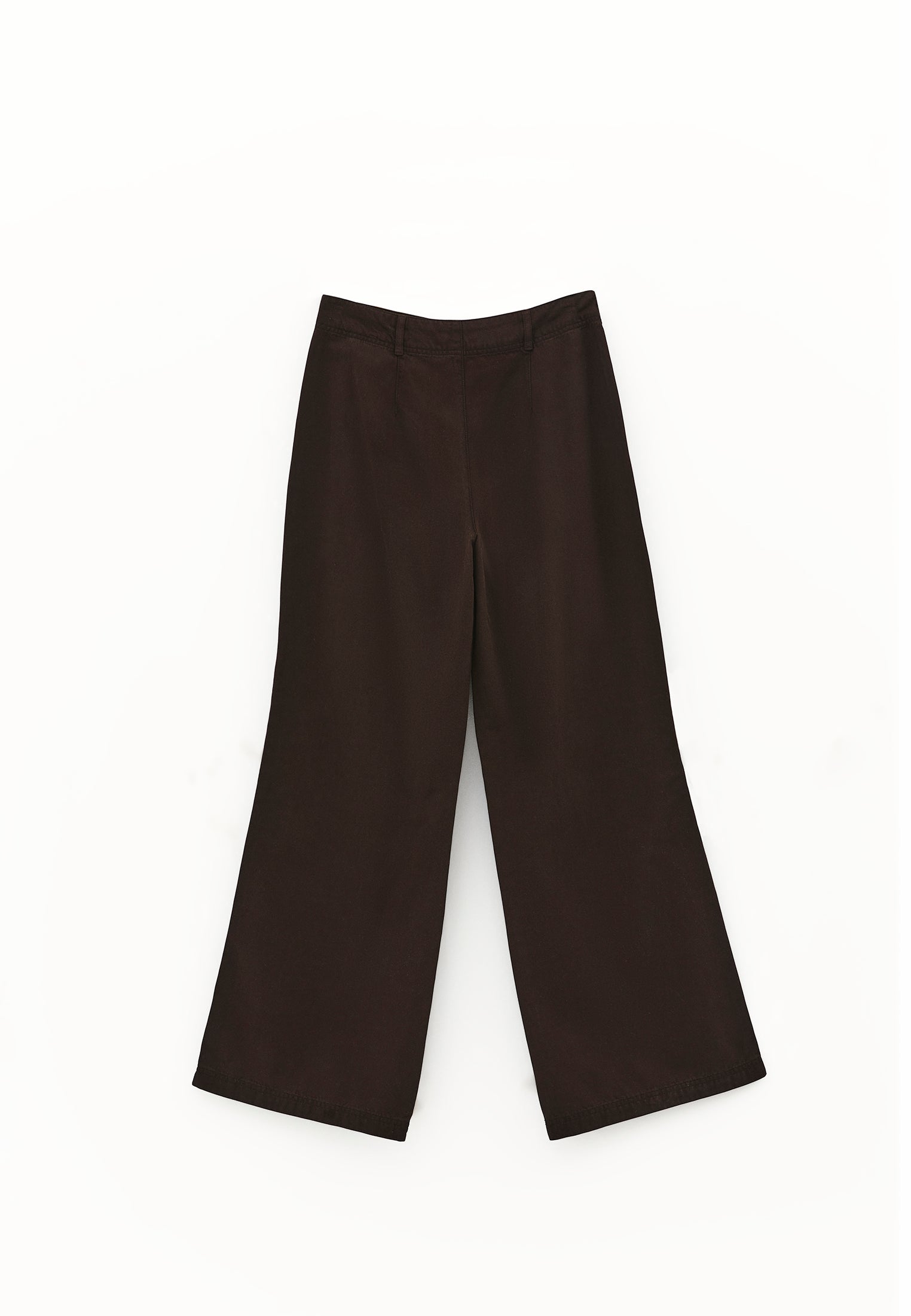 Wide Leg High Waist Pants - CHOCOLATE TORTE