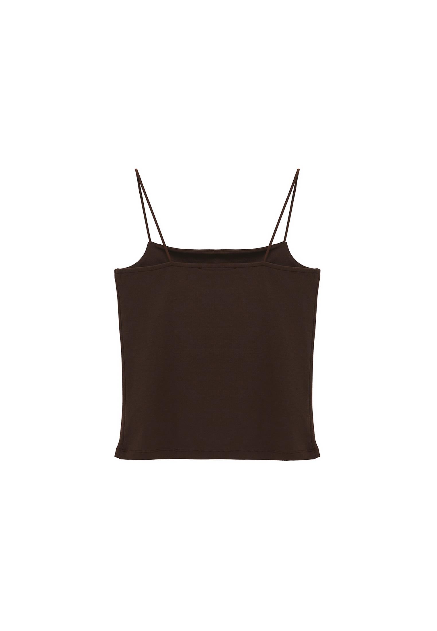 Wide Neck Tank Top - CHOCOLATE TORTE