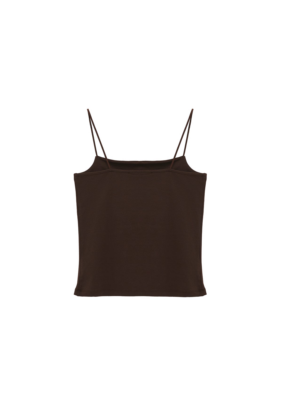 Wide Neck Bodycon Tank Top - CHOCOLATE TORTE