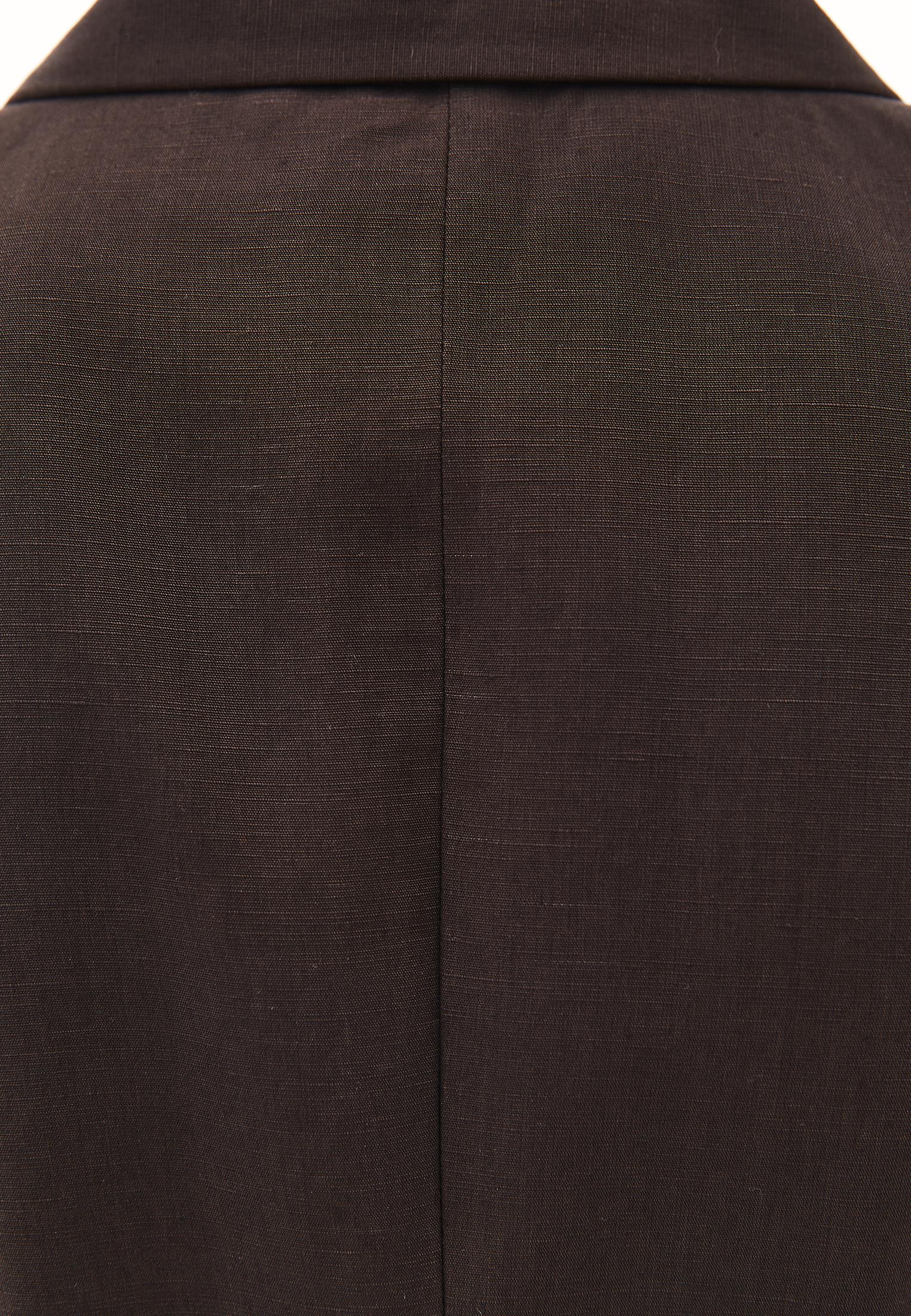 Short Sleeve Wrap Collar Button Detailed Blazer Jacket - CHOCOLATE TORTE