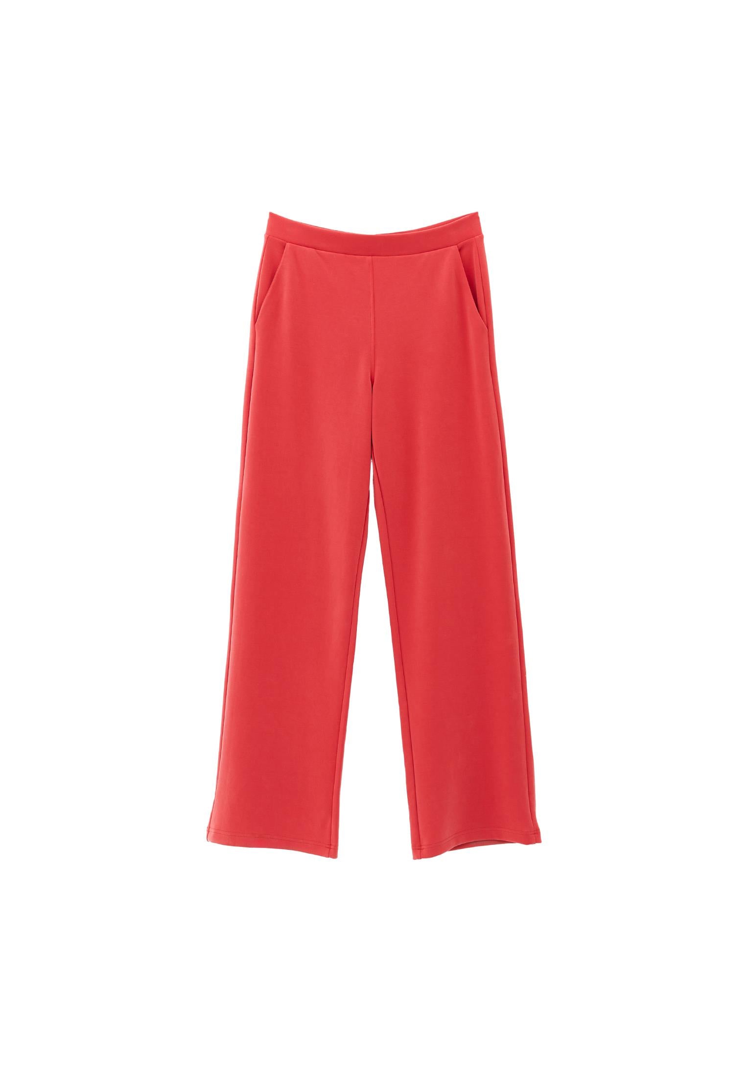 High Waist Straight Leg Pants - CHRYSANTHEMUM