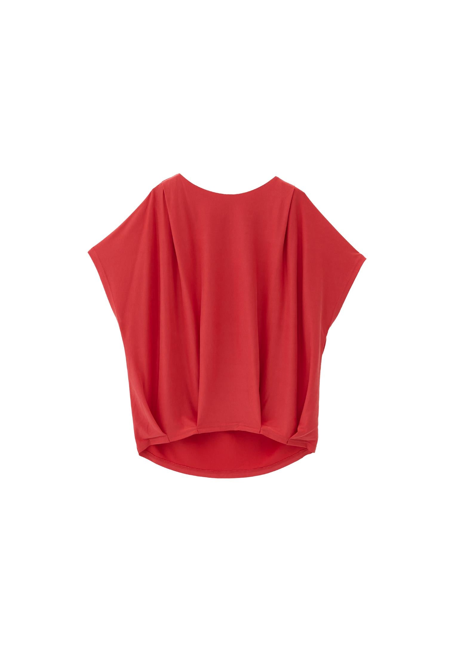 Boat Neck Batwing Sleeve Oversize Tunic T-Shirt - CHRYSANTHEMUM