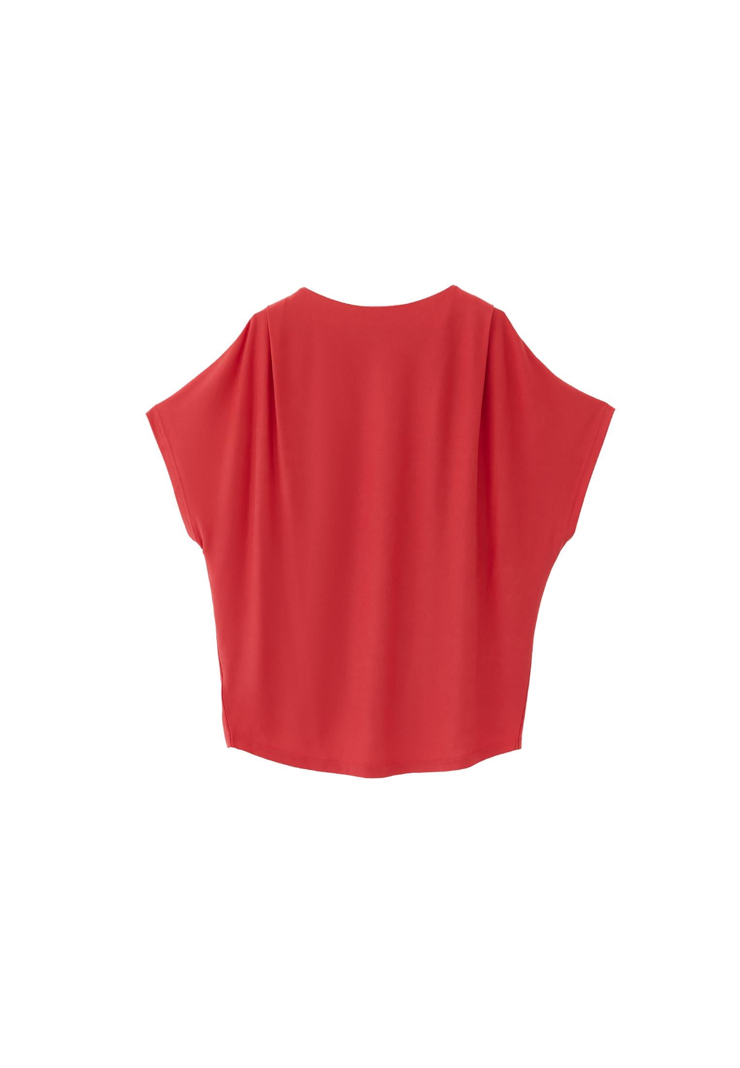 Boat Neck Batwing Sleeve Oversize Tunic T-Shirt - CHRYSANTHEMUM