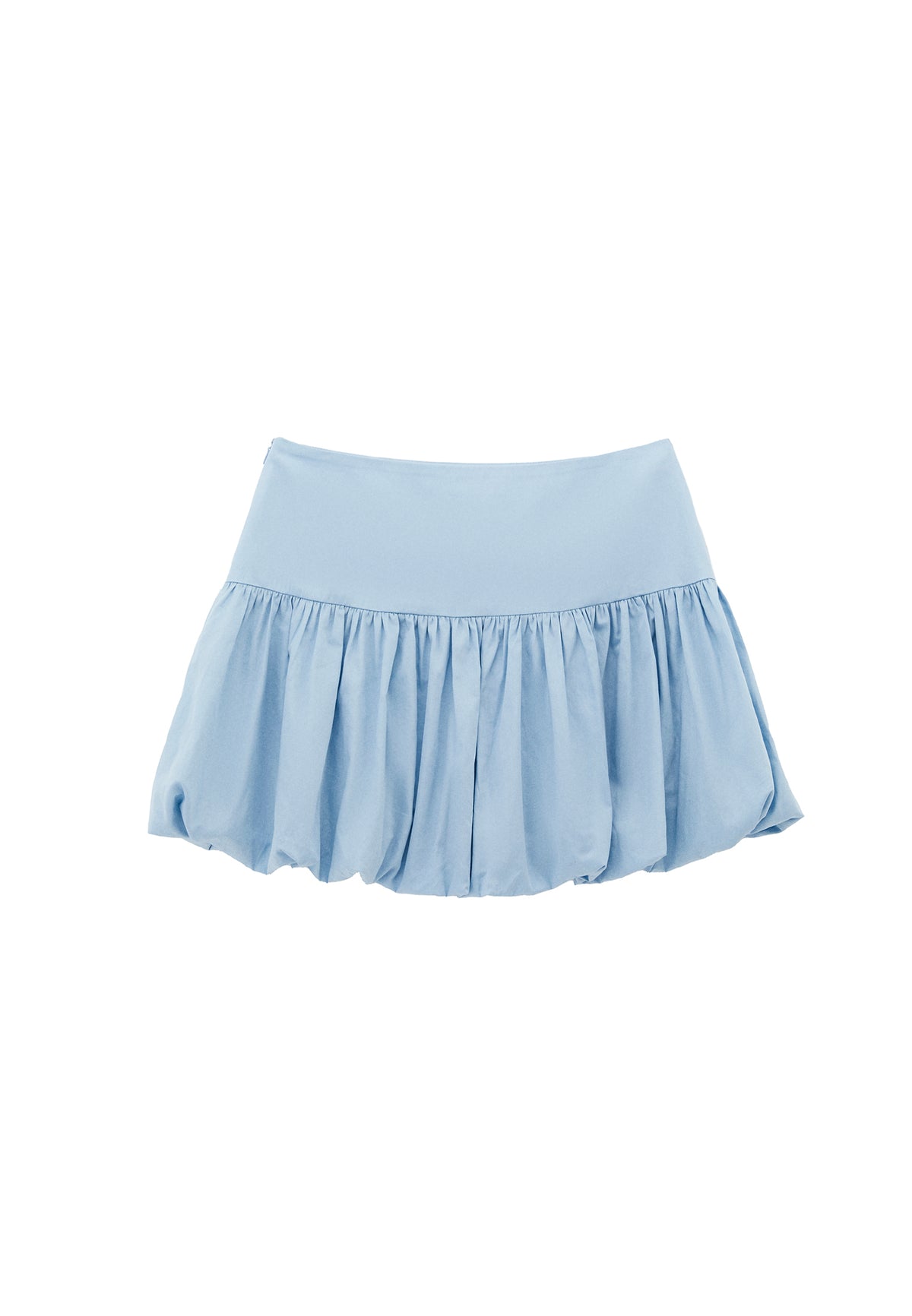 Balloon Shape Mini Skirt - CLEAR SKY