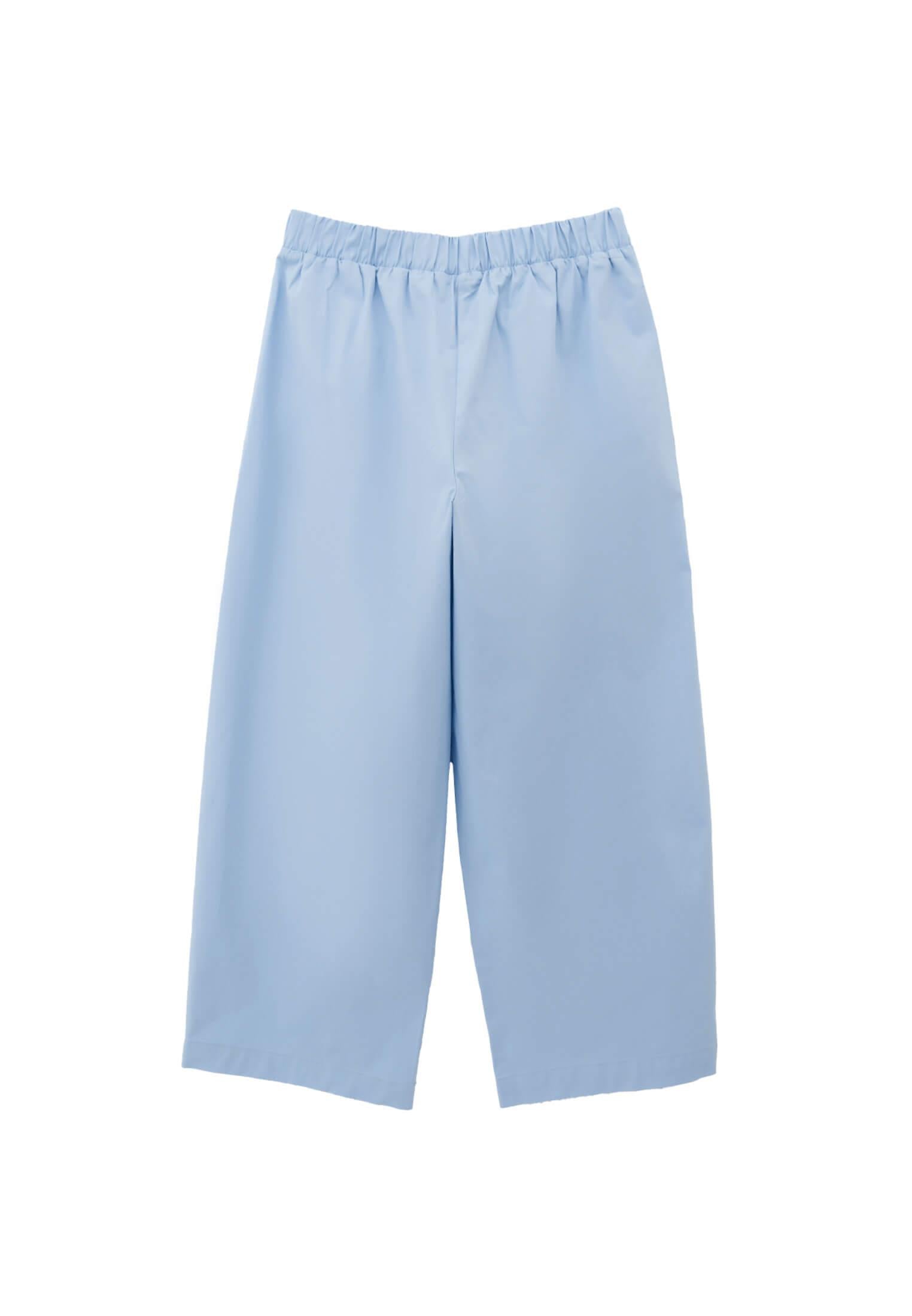 Pleated High Waist Carrot Pants - CLEAR SKY