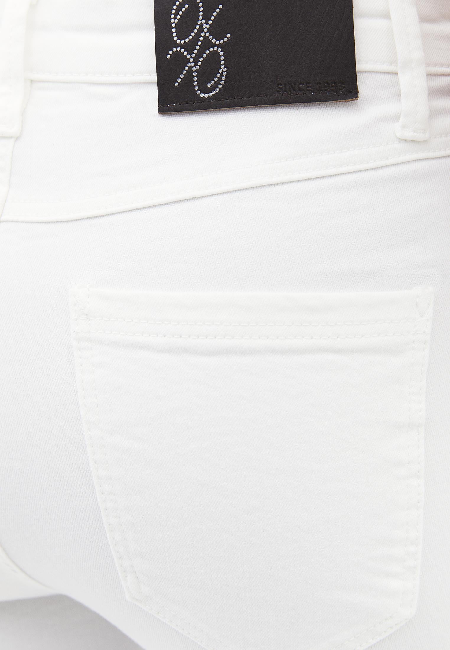 High Waist Ankle Pants - CLOUD DANCER