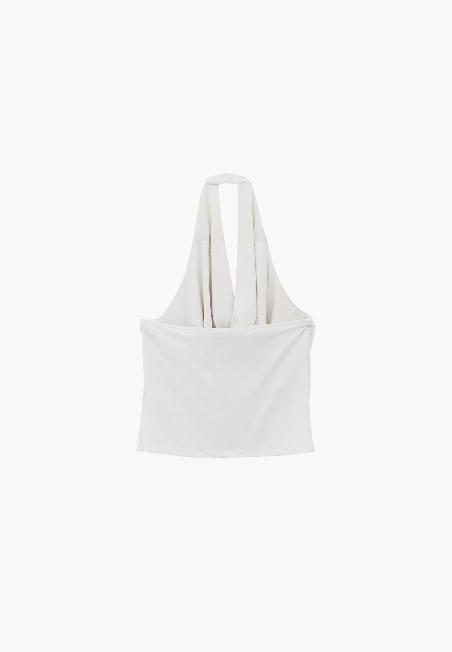 Cowl Neck Bodycon Sleeveless Blouse - CLOUD DANCER