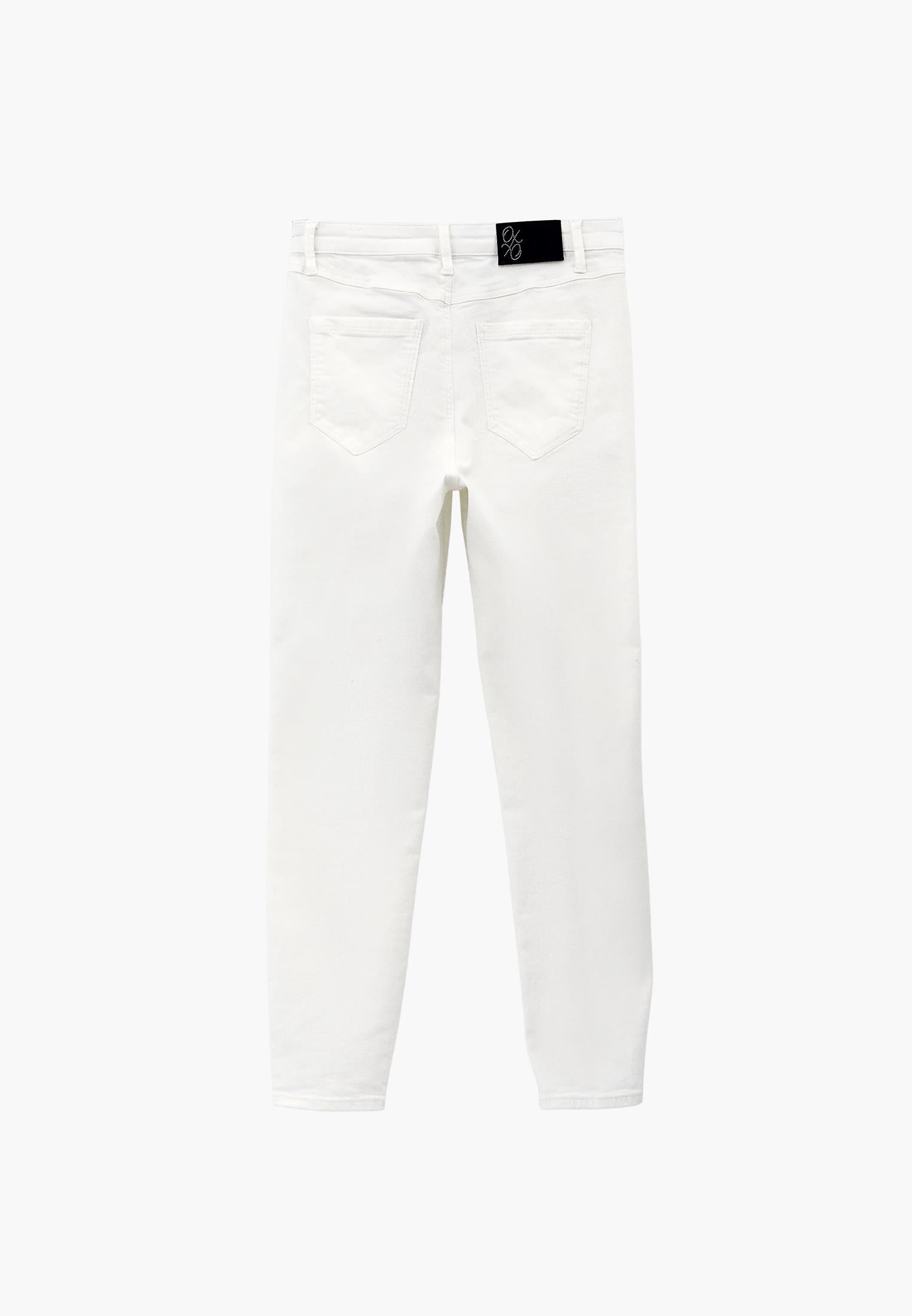 High Waist Ankle Pants - CLOUD DANCER