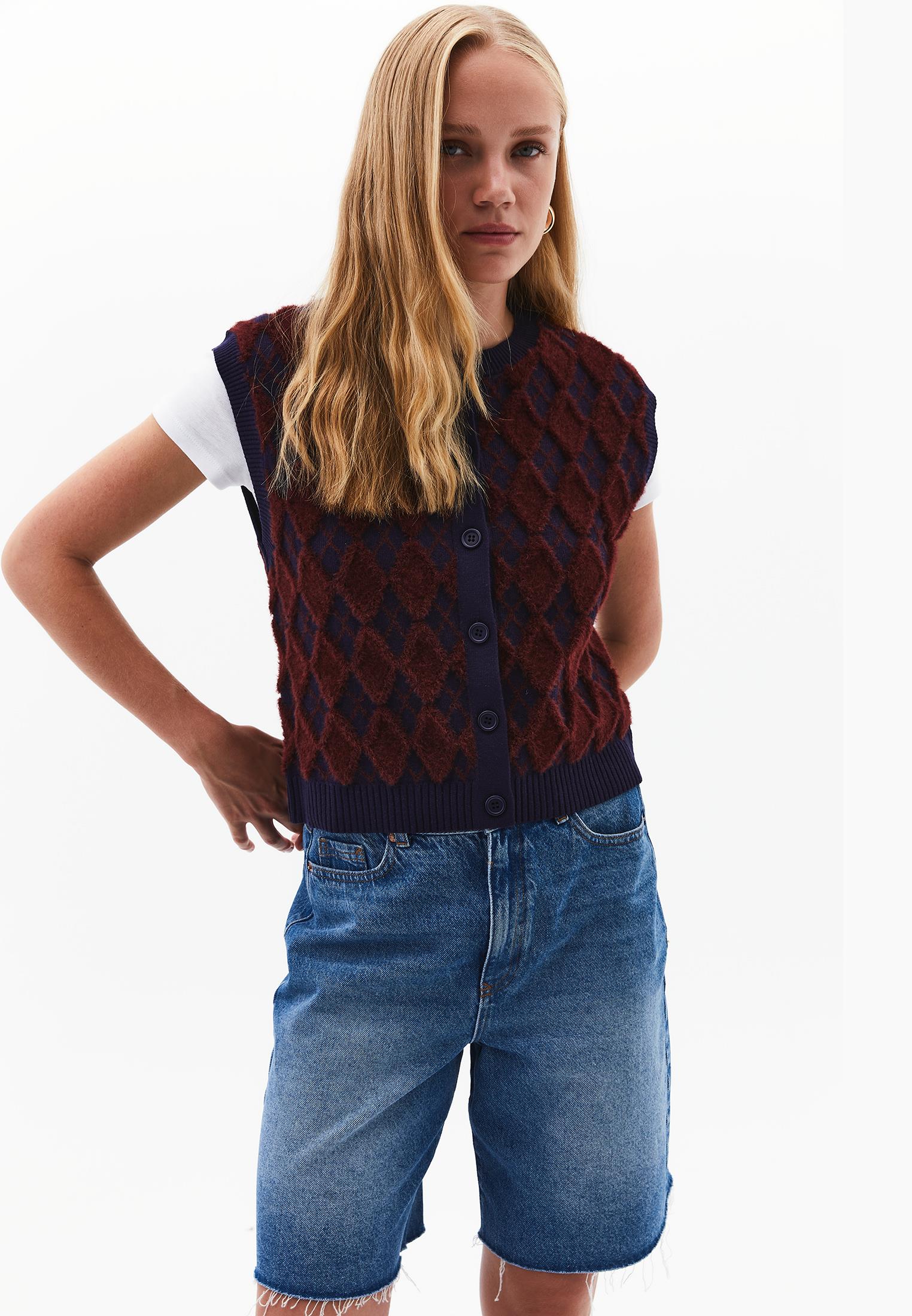 Jacquard Comfortable Vest - COLOR COMB