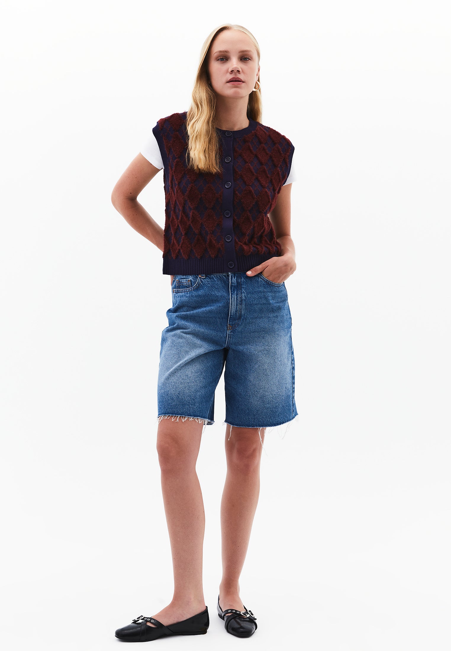 Jacquard Comfortable Vest - COLOR COMB