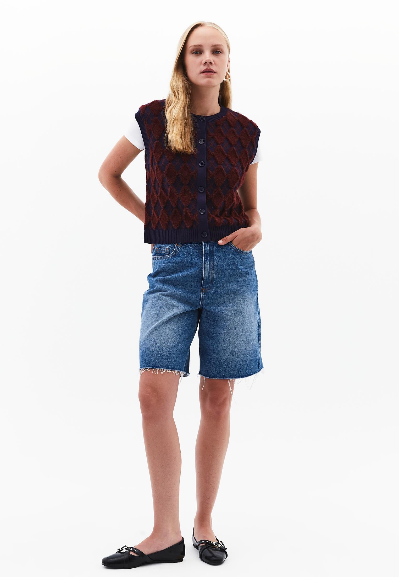 Jacquard Comfortable Vest - COLOR COMB