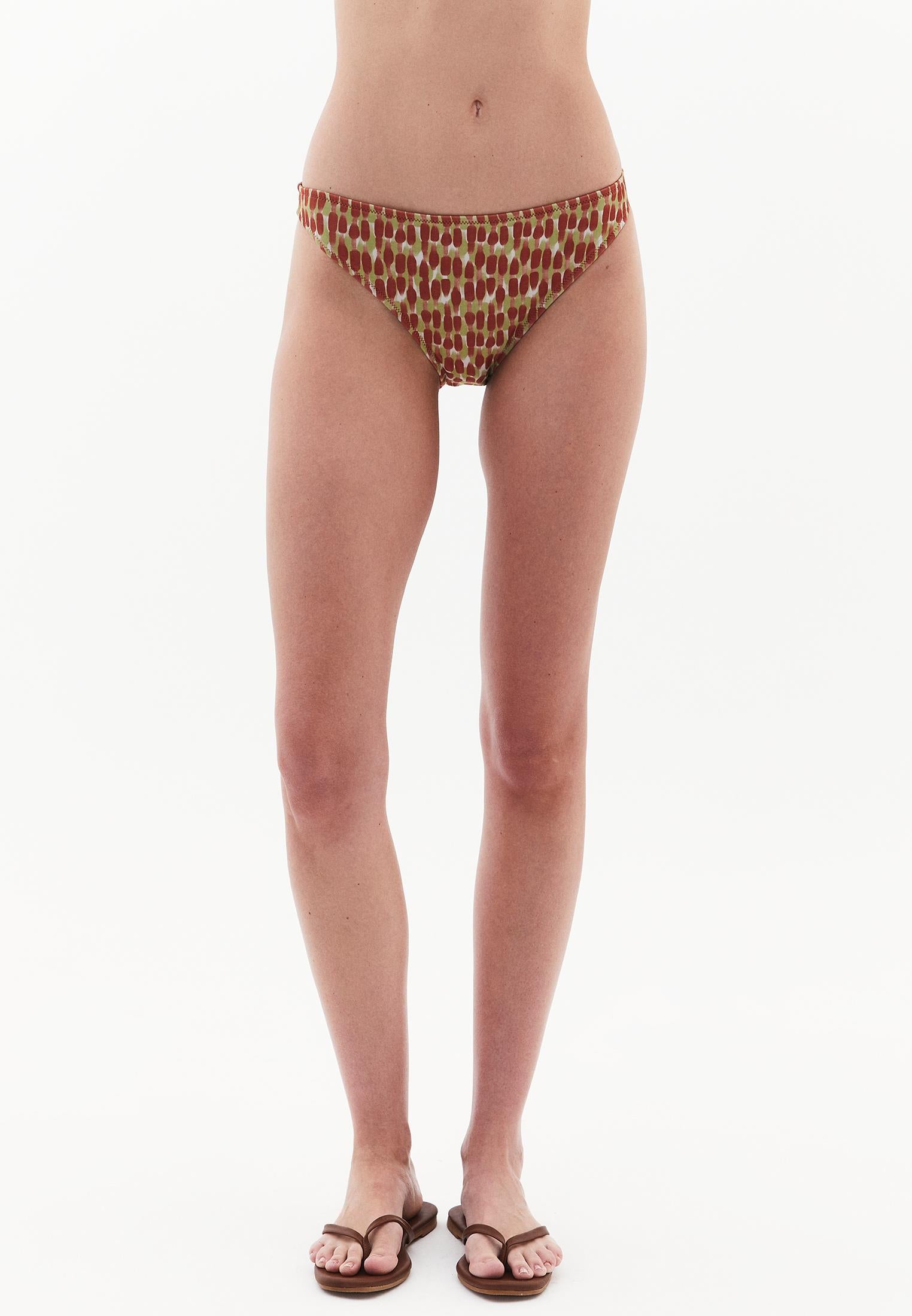 Low Waist Printed Bikini Bottom - COLOR COMB