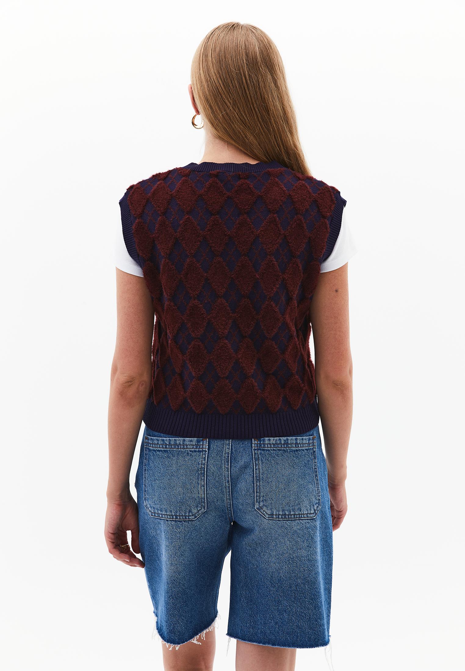 Jacquard Comfortable Vest - COLOR COMB