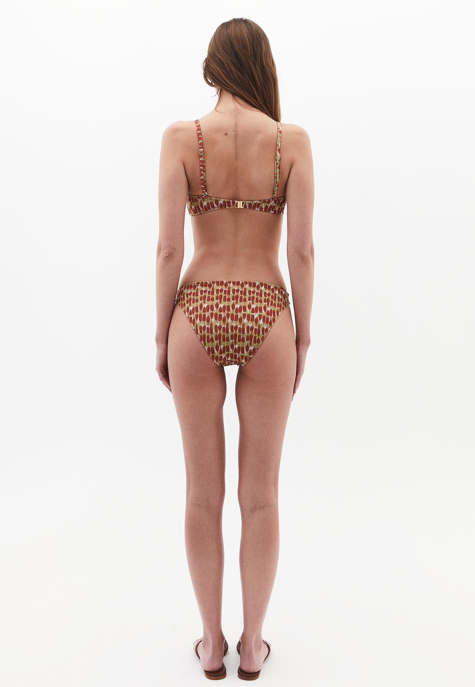 Low Waist Printed Bikini Bottom - COLOR COMB