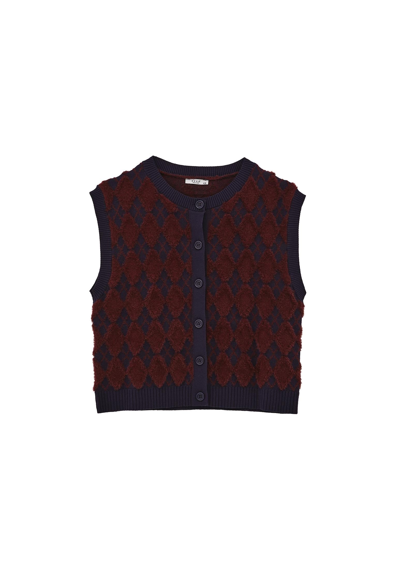 Jacquard Comfortable Vest - COLOR COMB