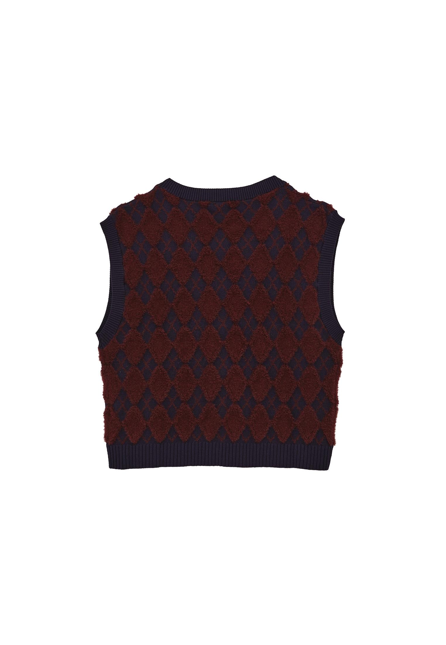 Jacquard Comfortable Vest - COLOR COMB