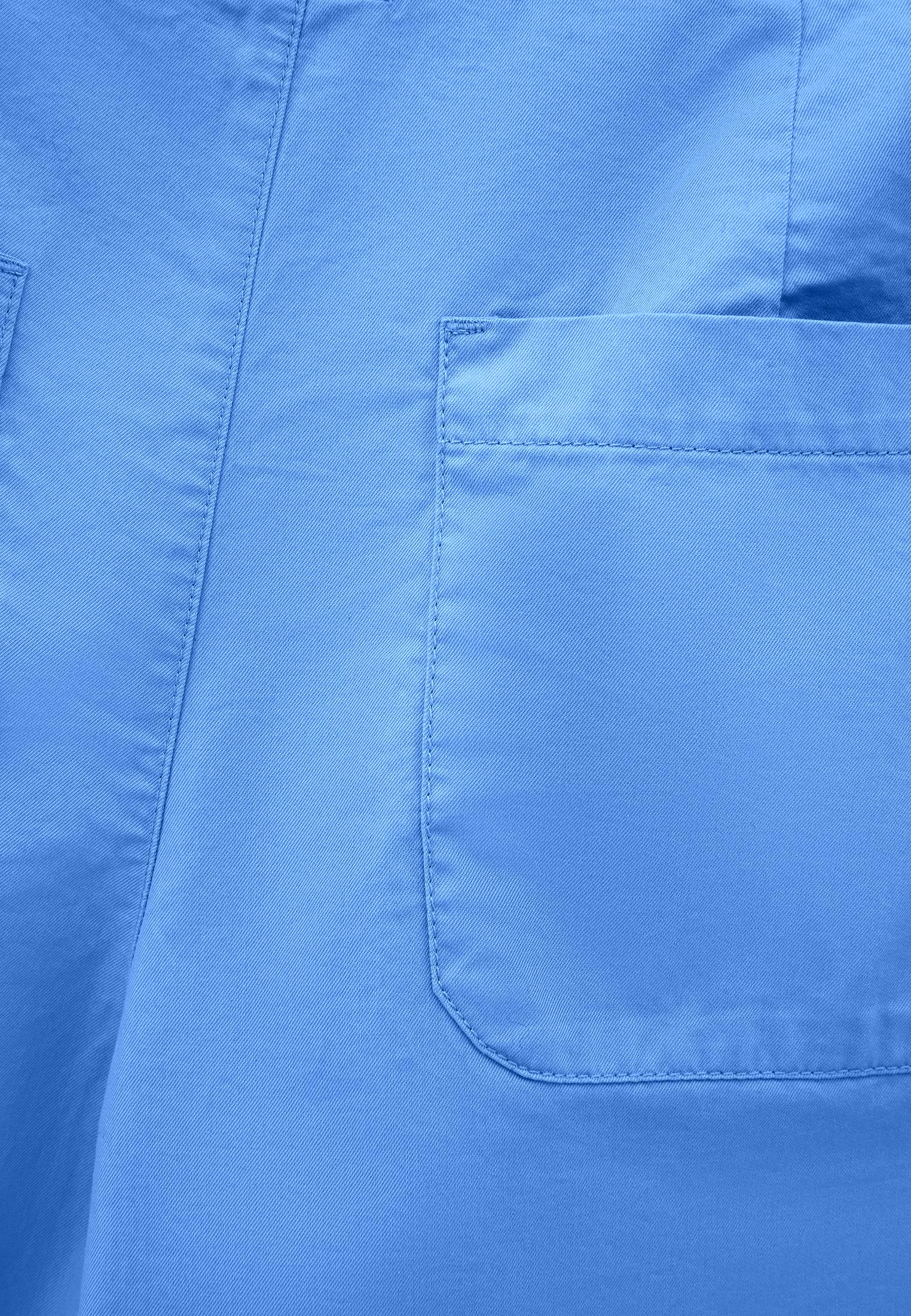 Pleated High Waist Barrel Leg Pants - CORNFLOWER