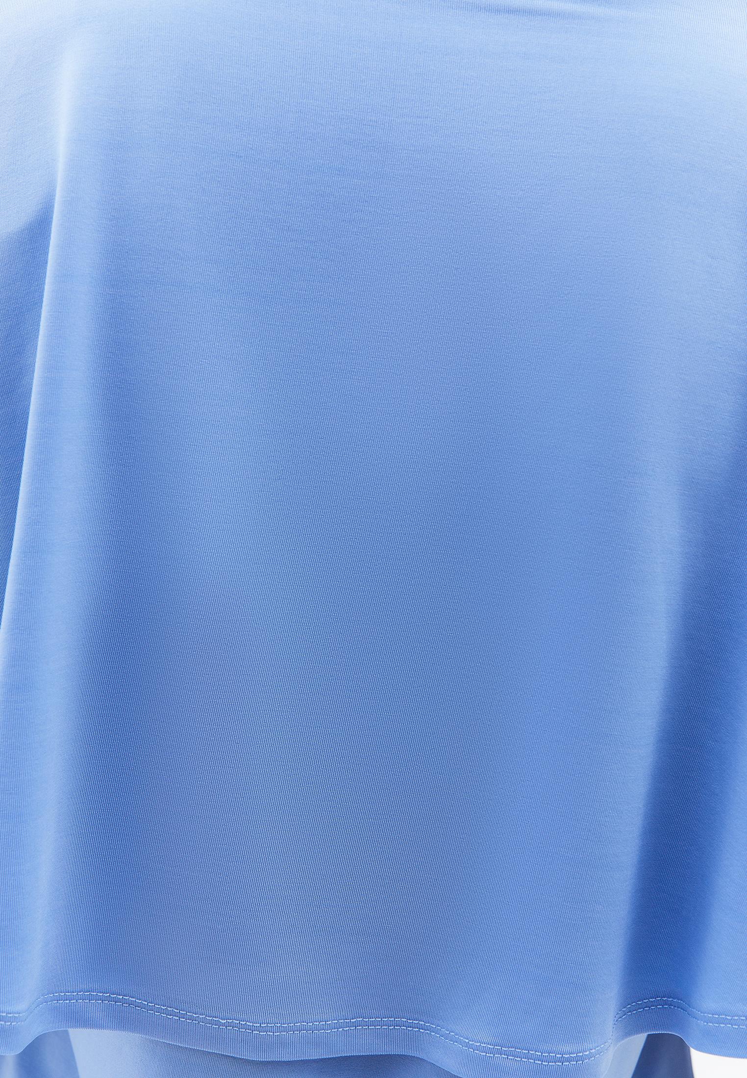 Sleeveless Crew Neck Blouse - CORNFLOWER