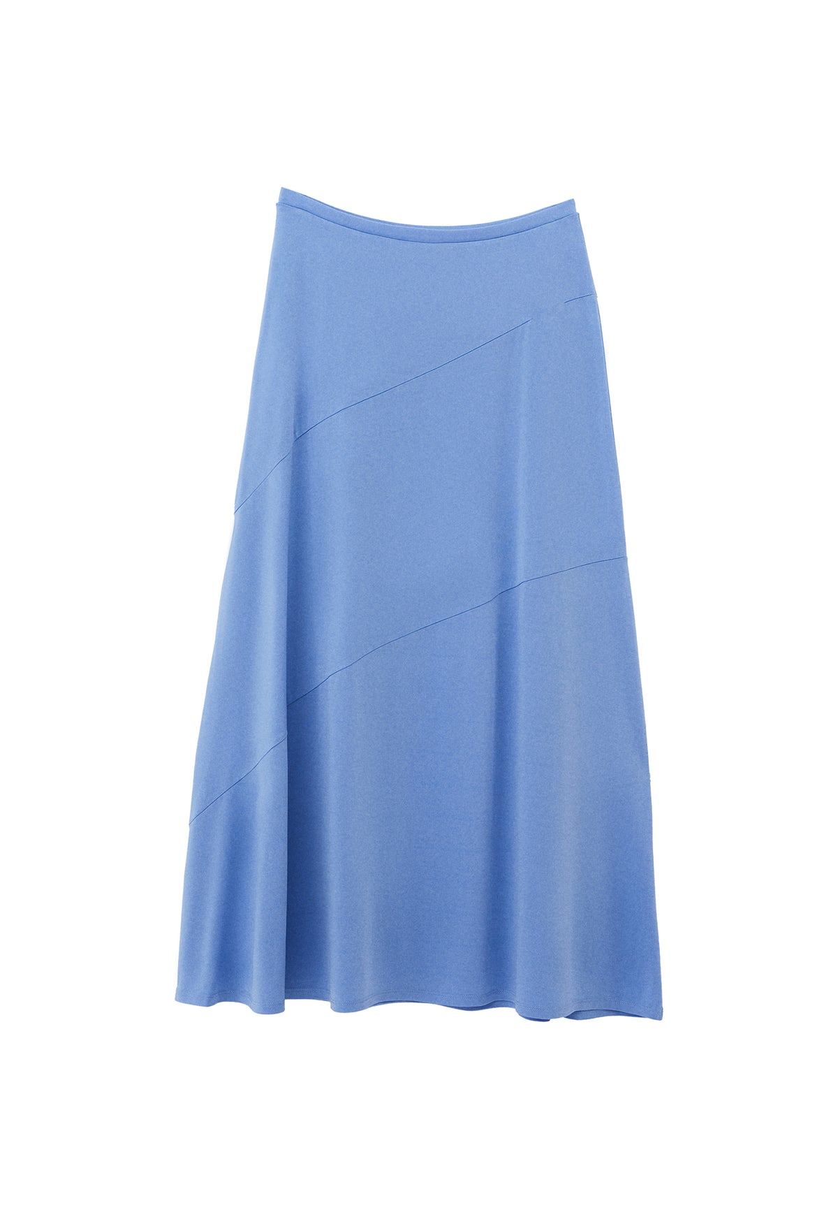 Long Skirt With Cut A-Shape - CORNFLOWER