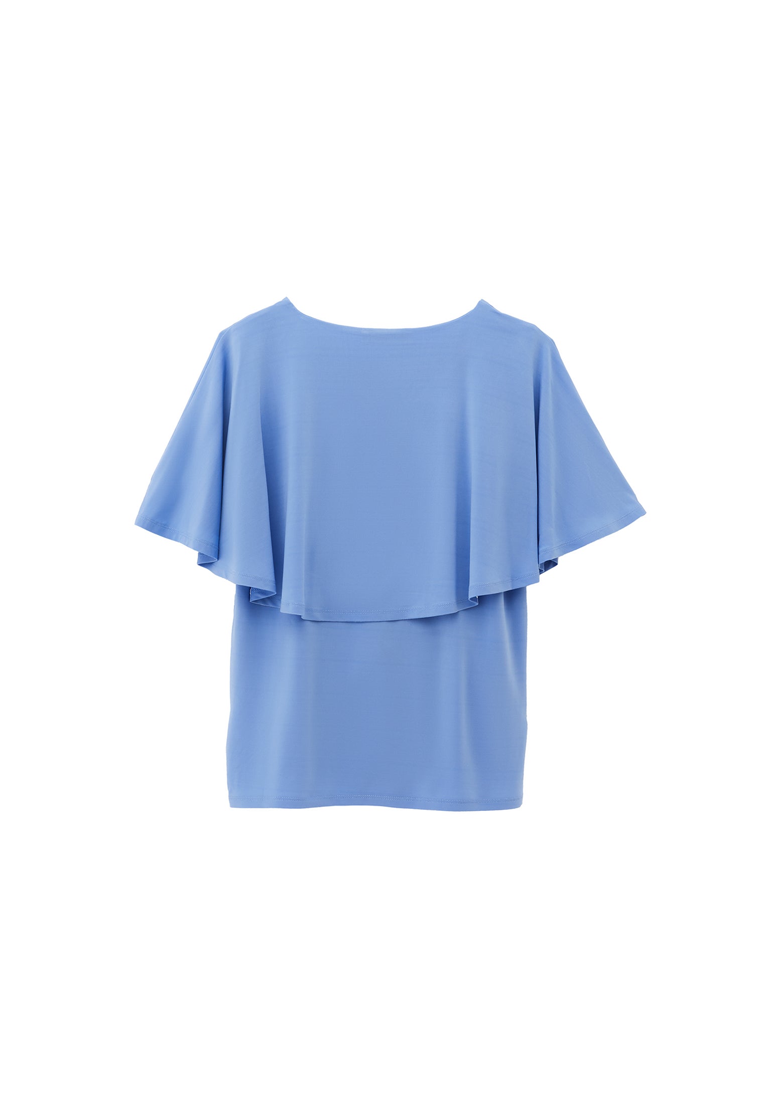 Sleeveless Crew Neck Blouse - CORNFLOWER