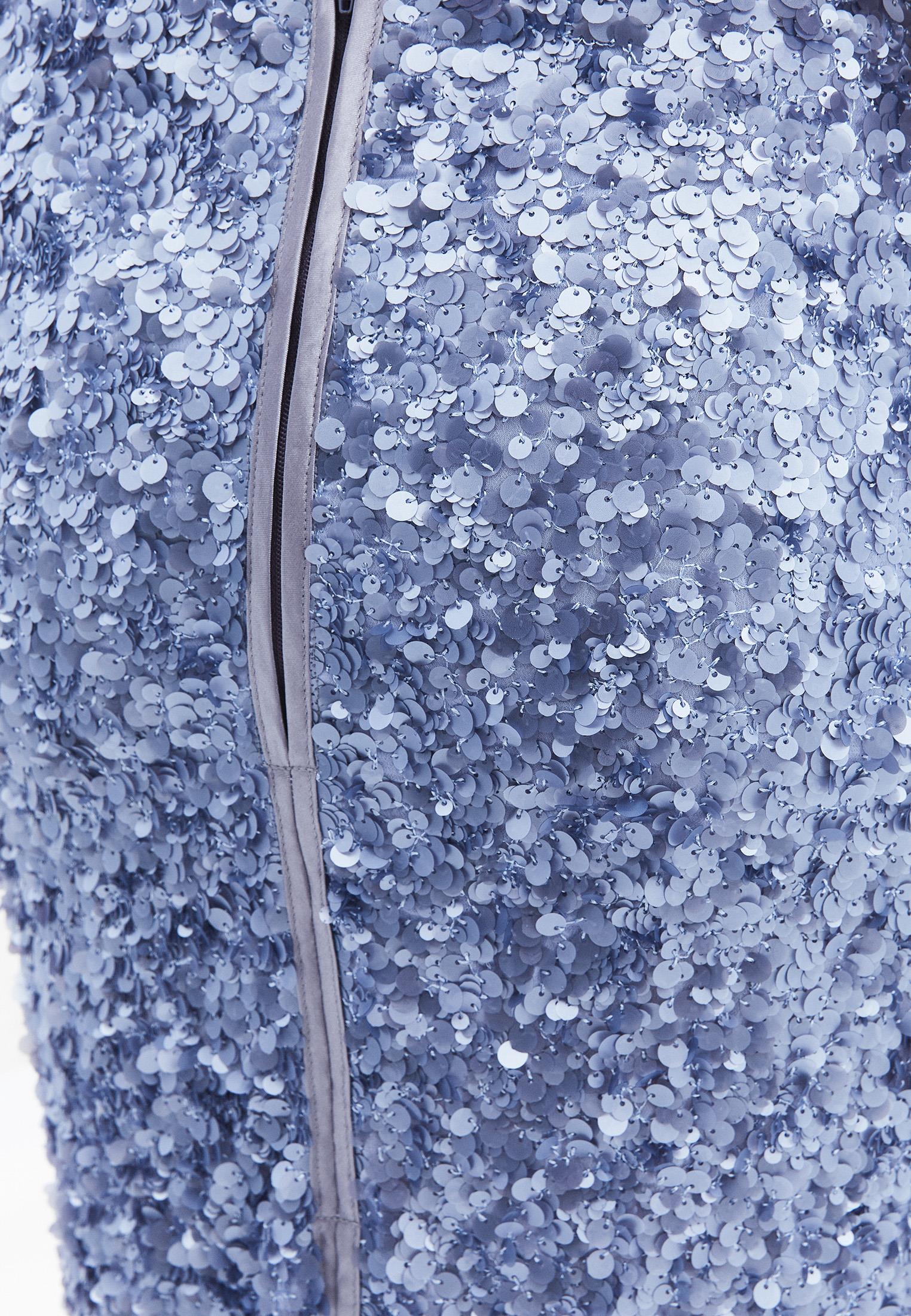 Sequin And Slit Skirt - COUNTRY BLUE