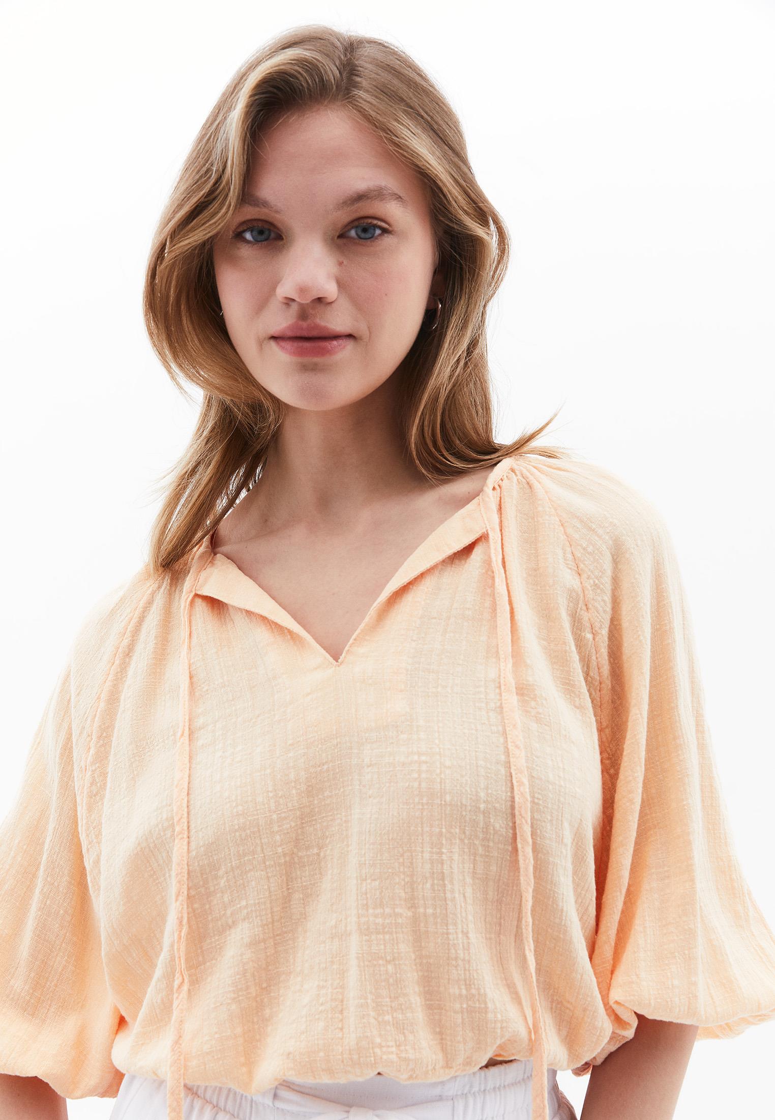 Tie Blouse - CREAM BLUSH