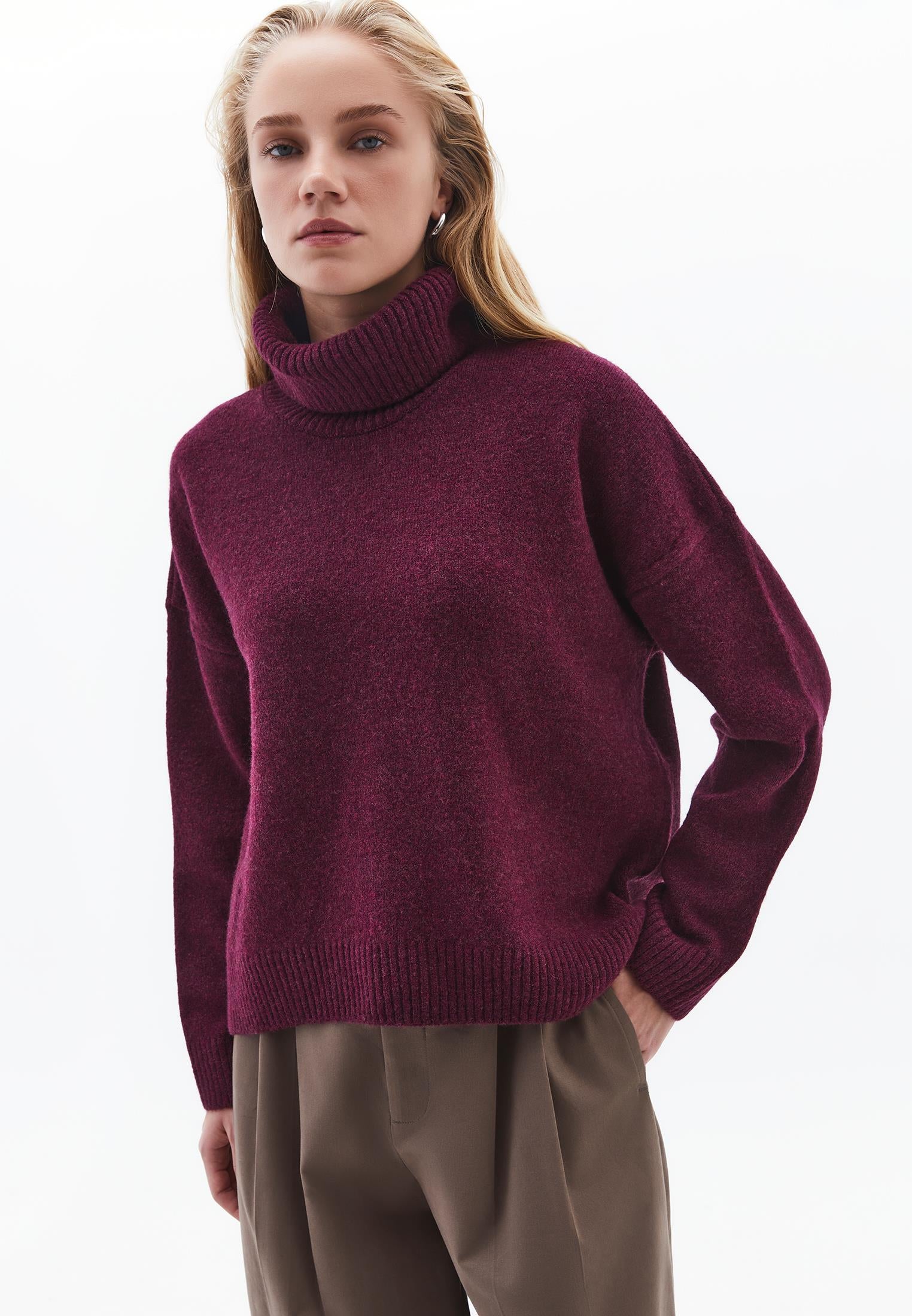 Soft Touch Turtleneck Roll Neck - CRUSHED VIOLETS