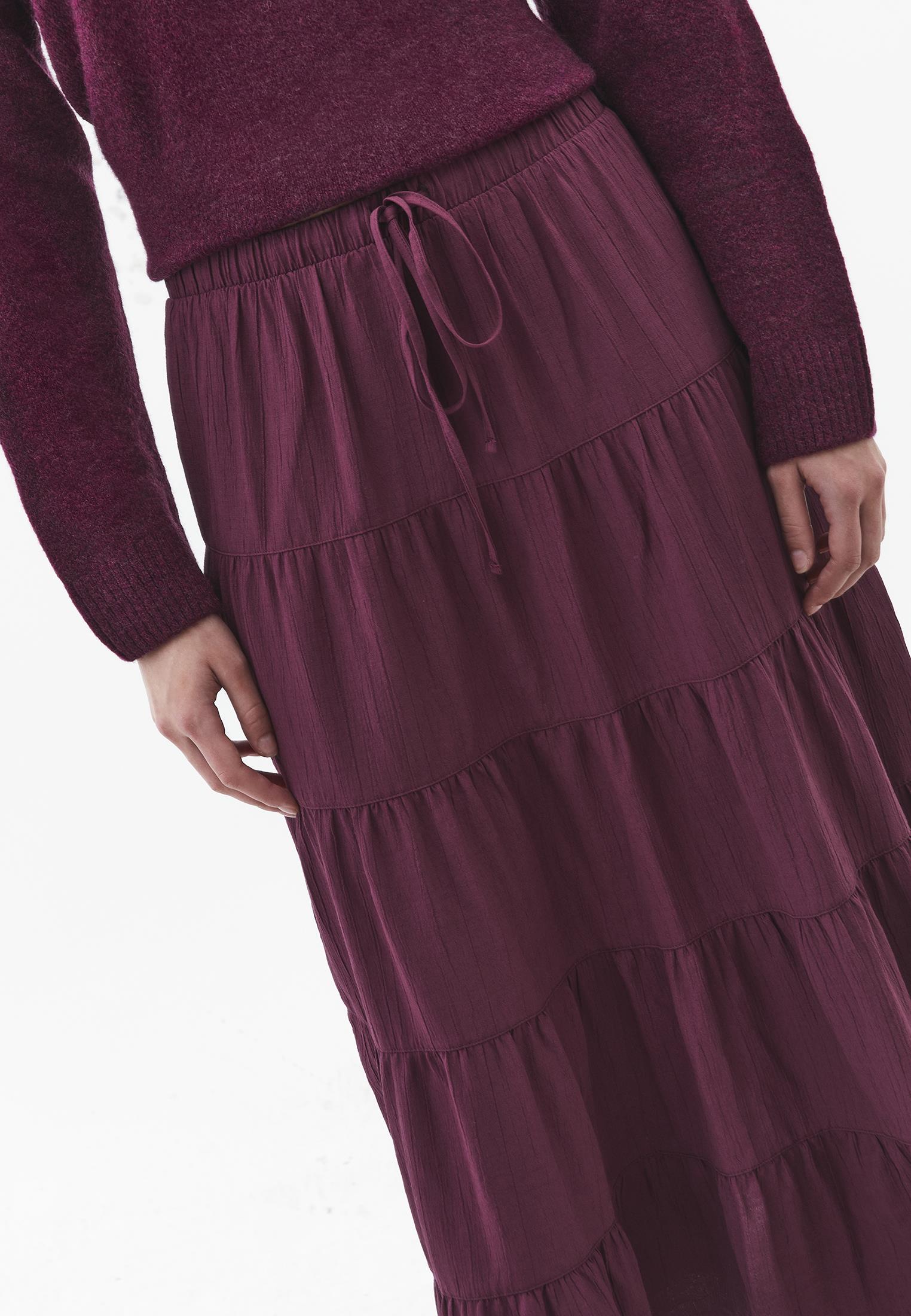 A-Line Midi Skirt - CRUSHED VIOLETS