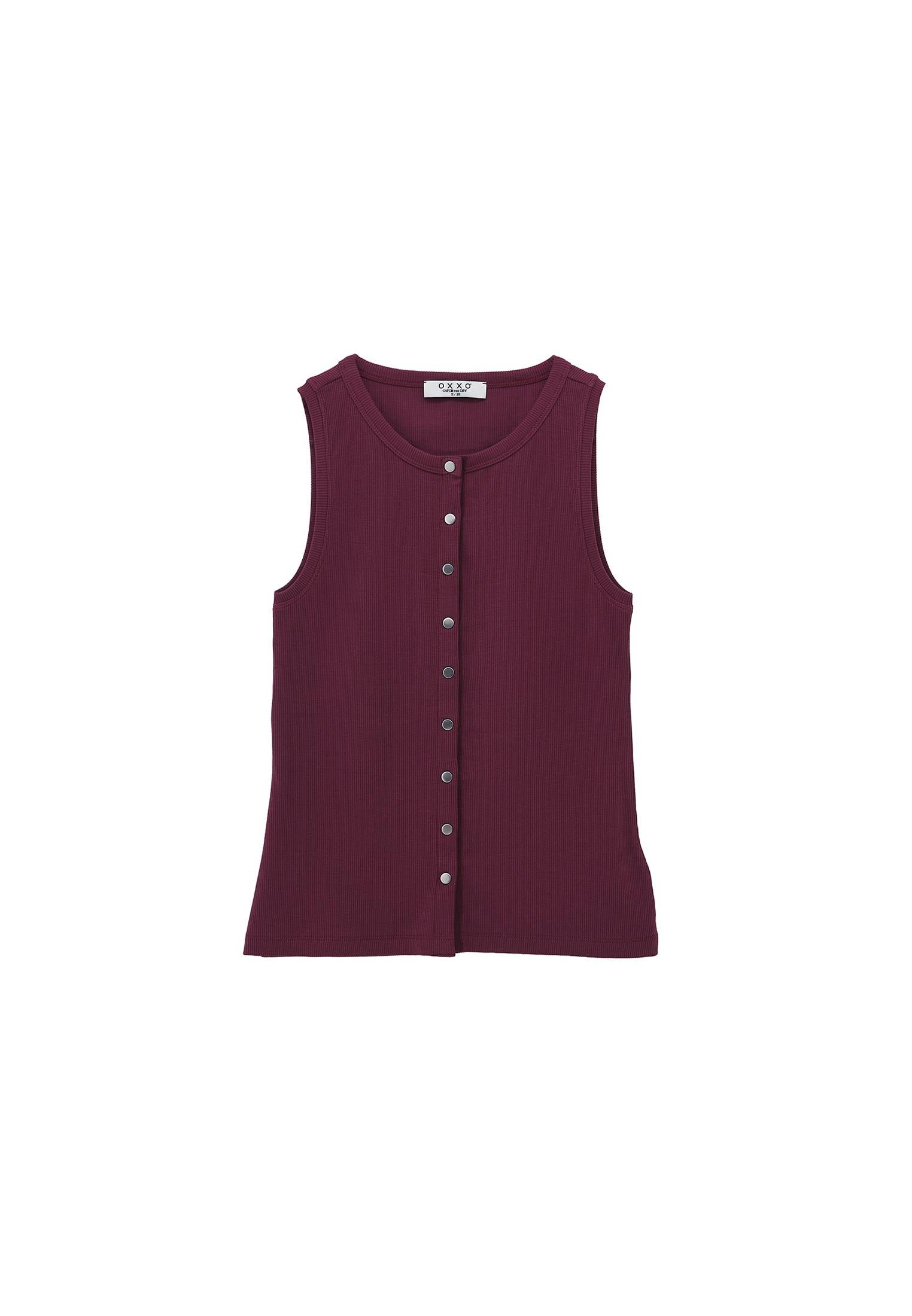 Sleeveless Tank With Crew Neck - CRUSHED VIOLETS