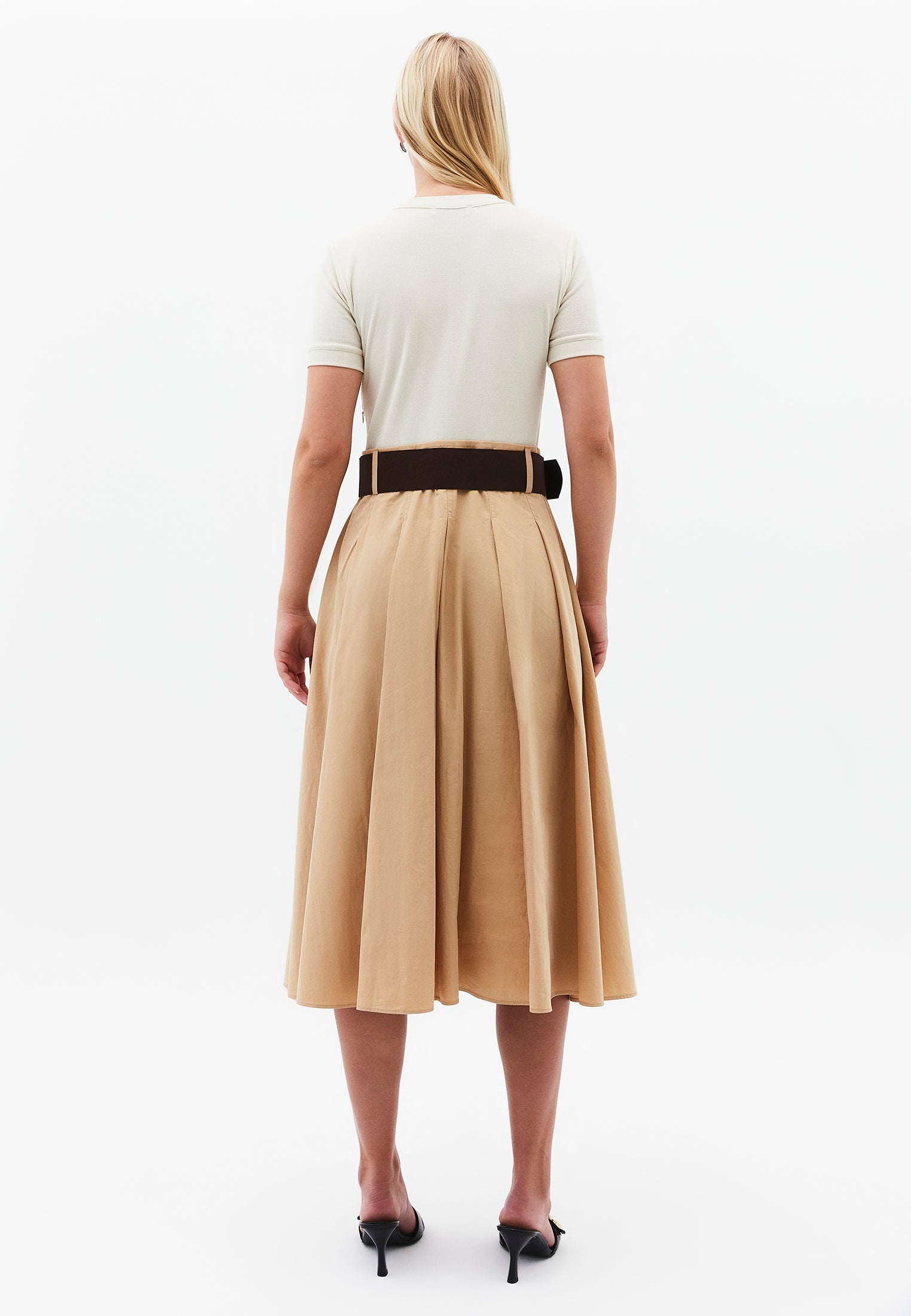 V Neck Midi A-Line Dress - CURDS WHEY