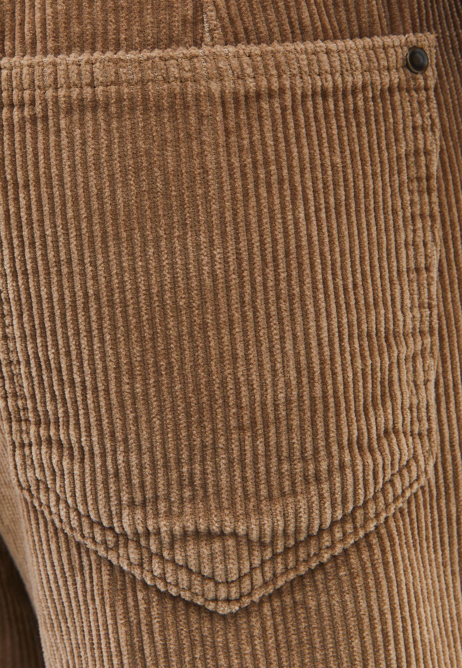 Ribbed Corduroy Barrel Pants - CURDS WHEY