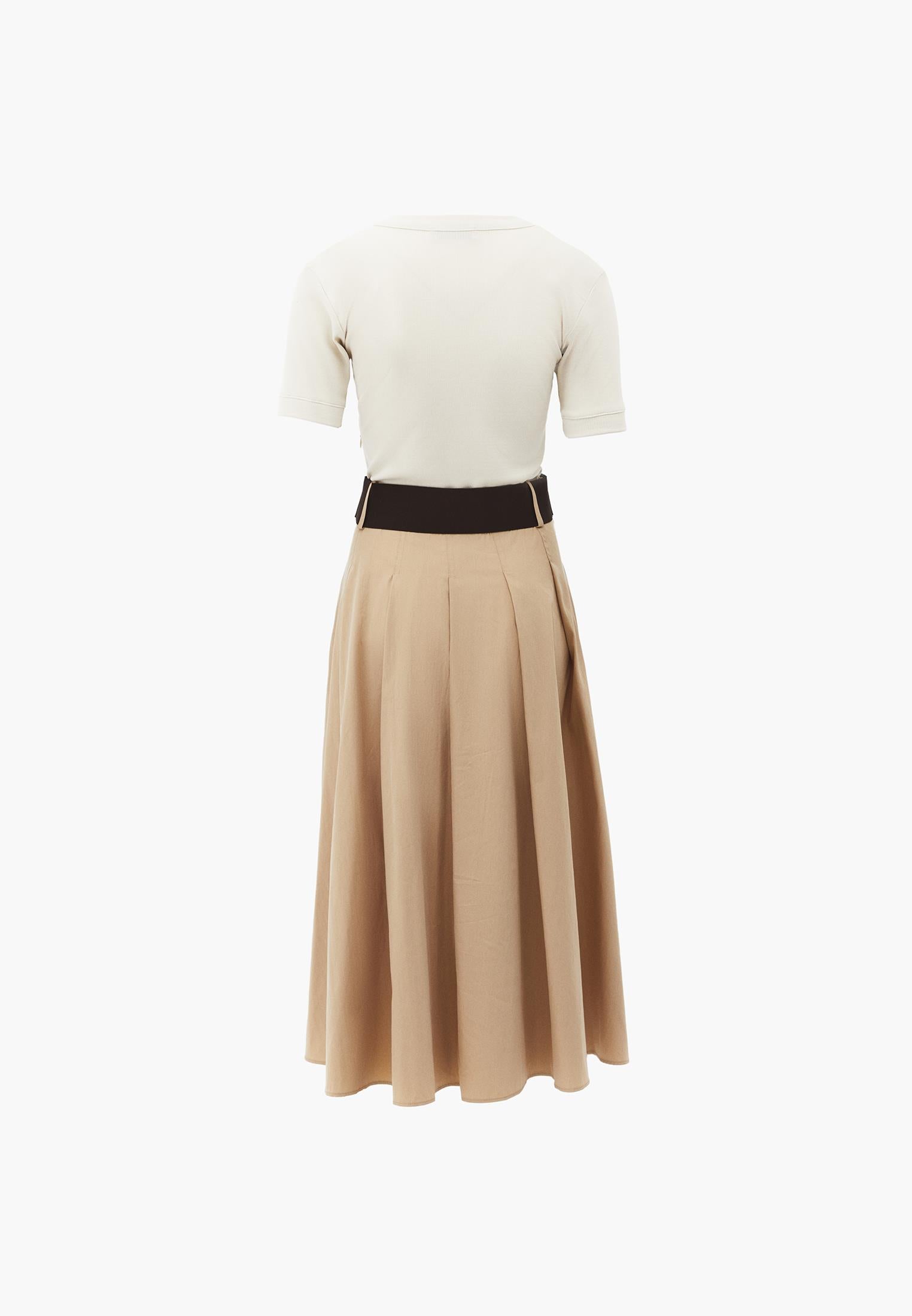 V Neck Midi A-Line Dress - CURDS WHEY