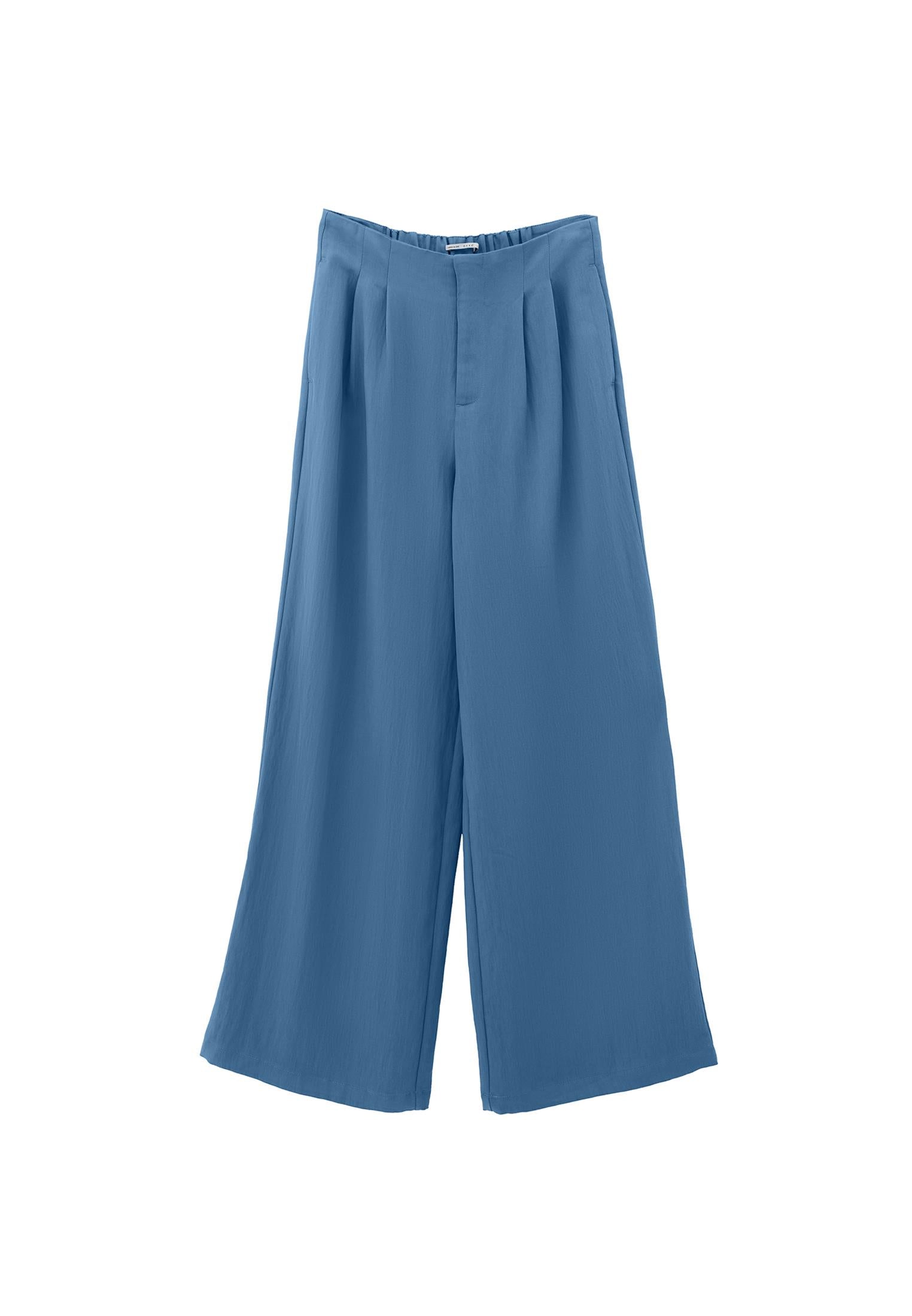 Wide Leg Ultra High Waist Pocket Detail Pants - CYANEUS