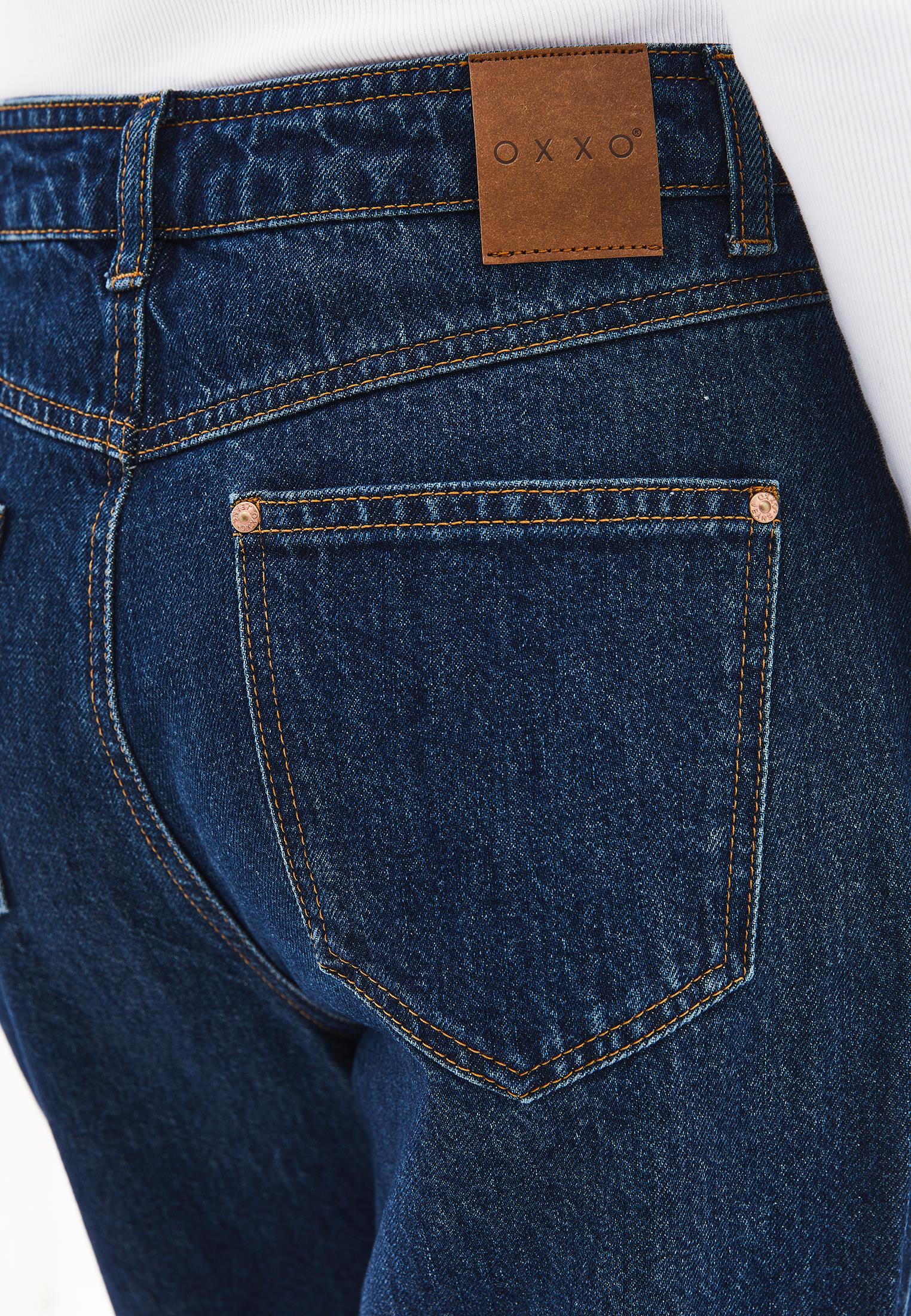 Standard Slim Leg Mom Jeans - DARK BLUE DENIM