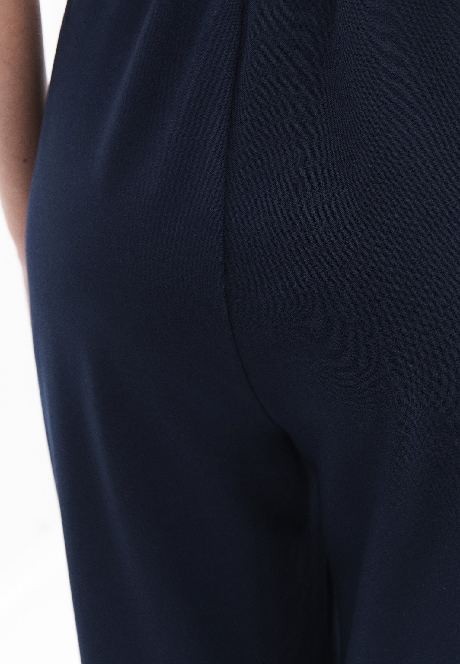 Ultra High Waist Wide Leg Long Pants - DARK NAVY